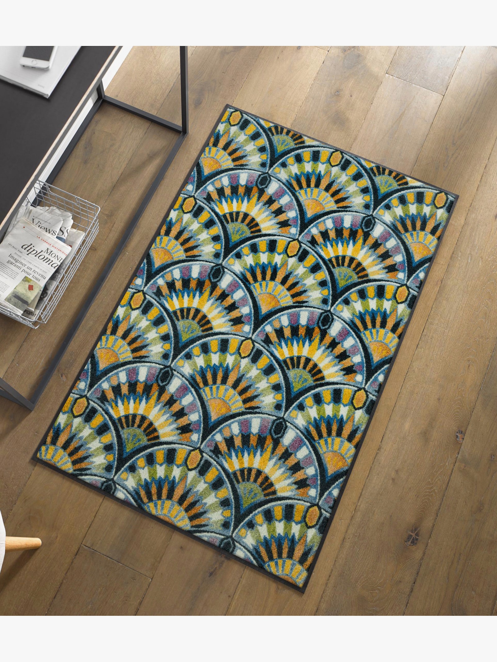 wash+dry by Kleen-Tex Fußmatte - blau-grün-gemustert