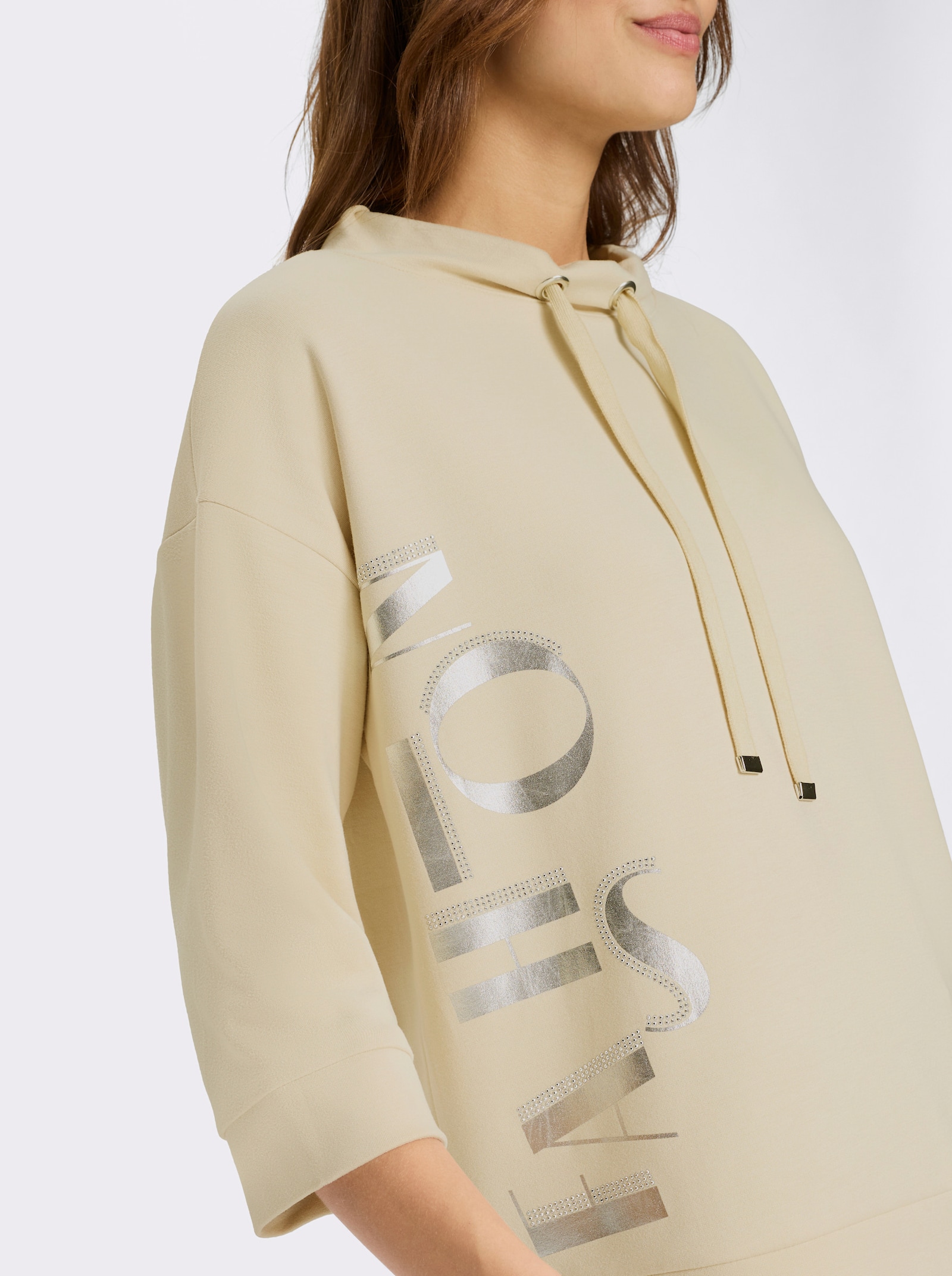 Sweatshirt mit Schriftzug - sand