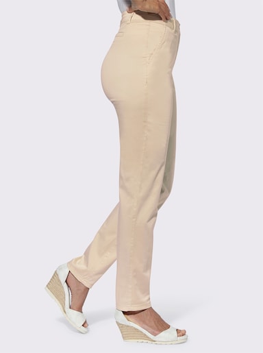 Chinohose mit Satin-Glanz - sand