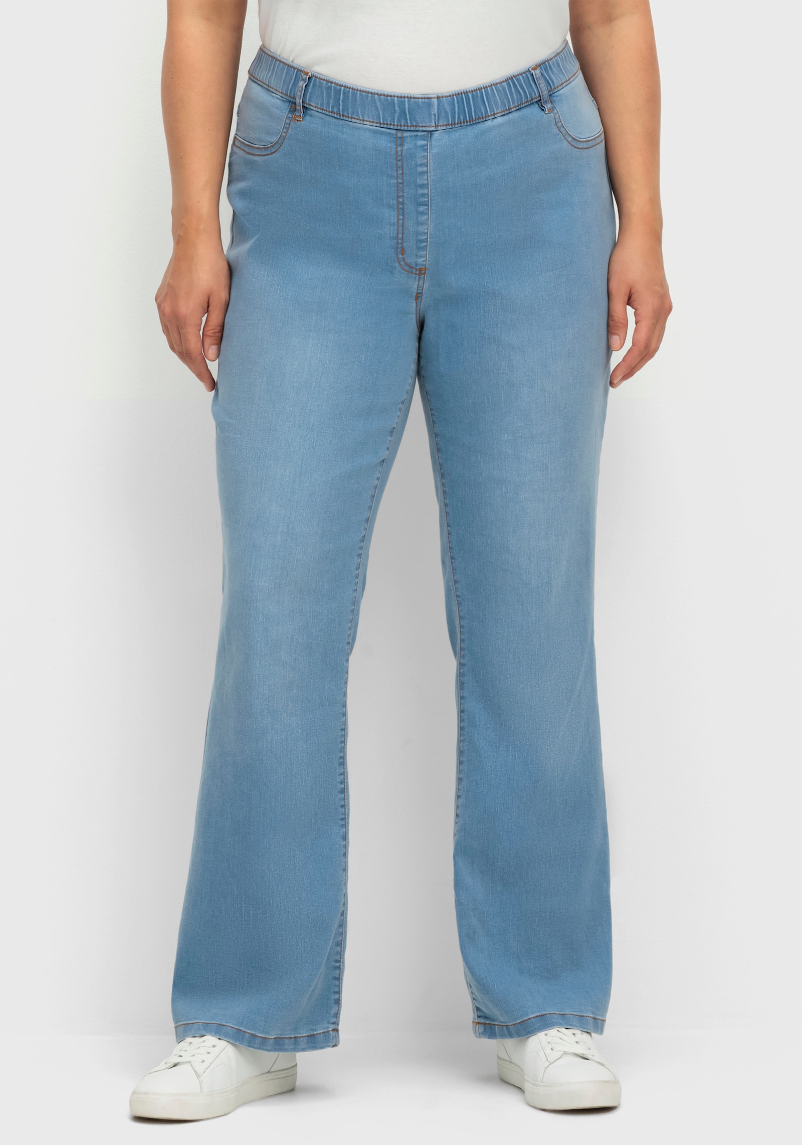 Bootcut-Jeans in Schlupfform - blue-bleached