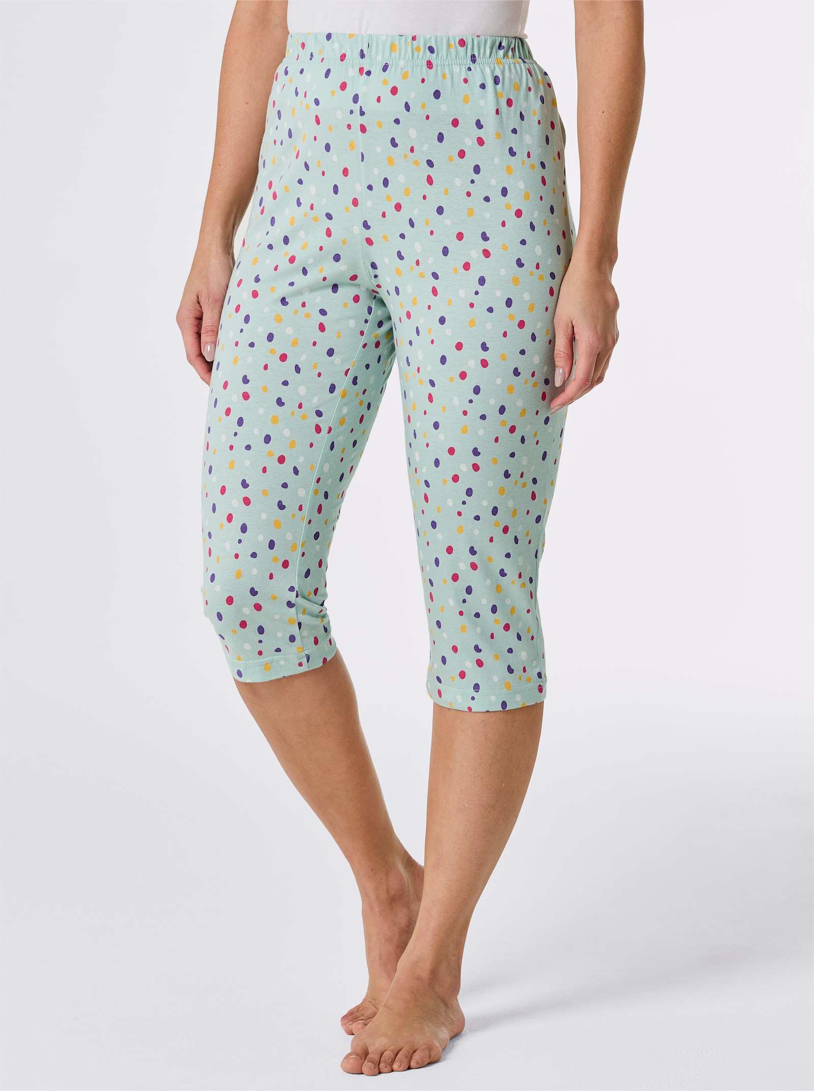 wäschepur Capri-Hose - kalkmint-bedruckt