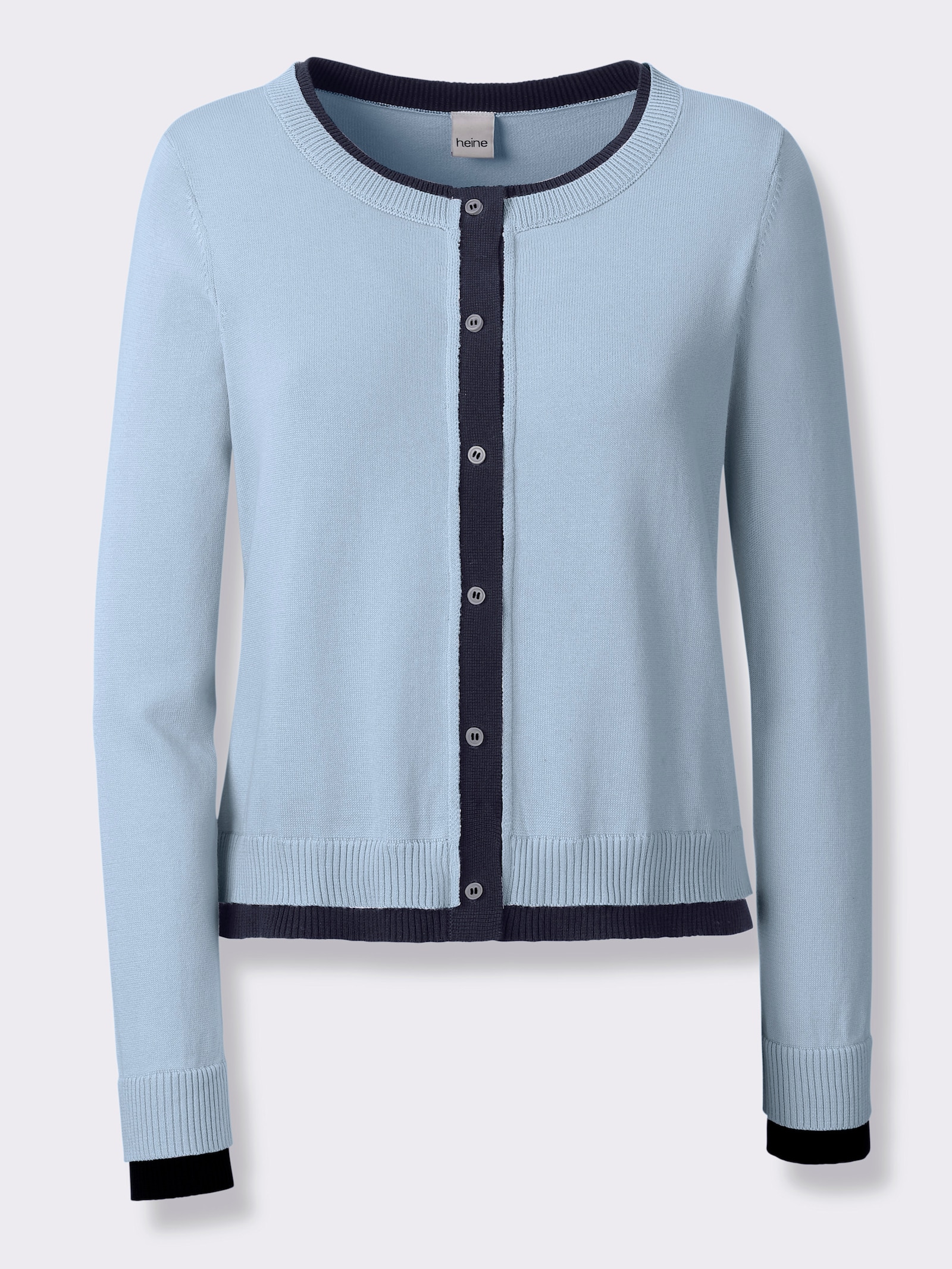 heine Feinstrickjacke in Lagenoptik - hellblau-marine