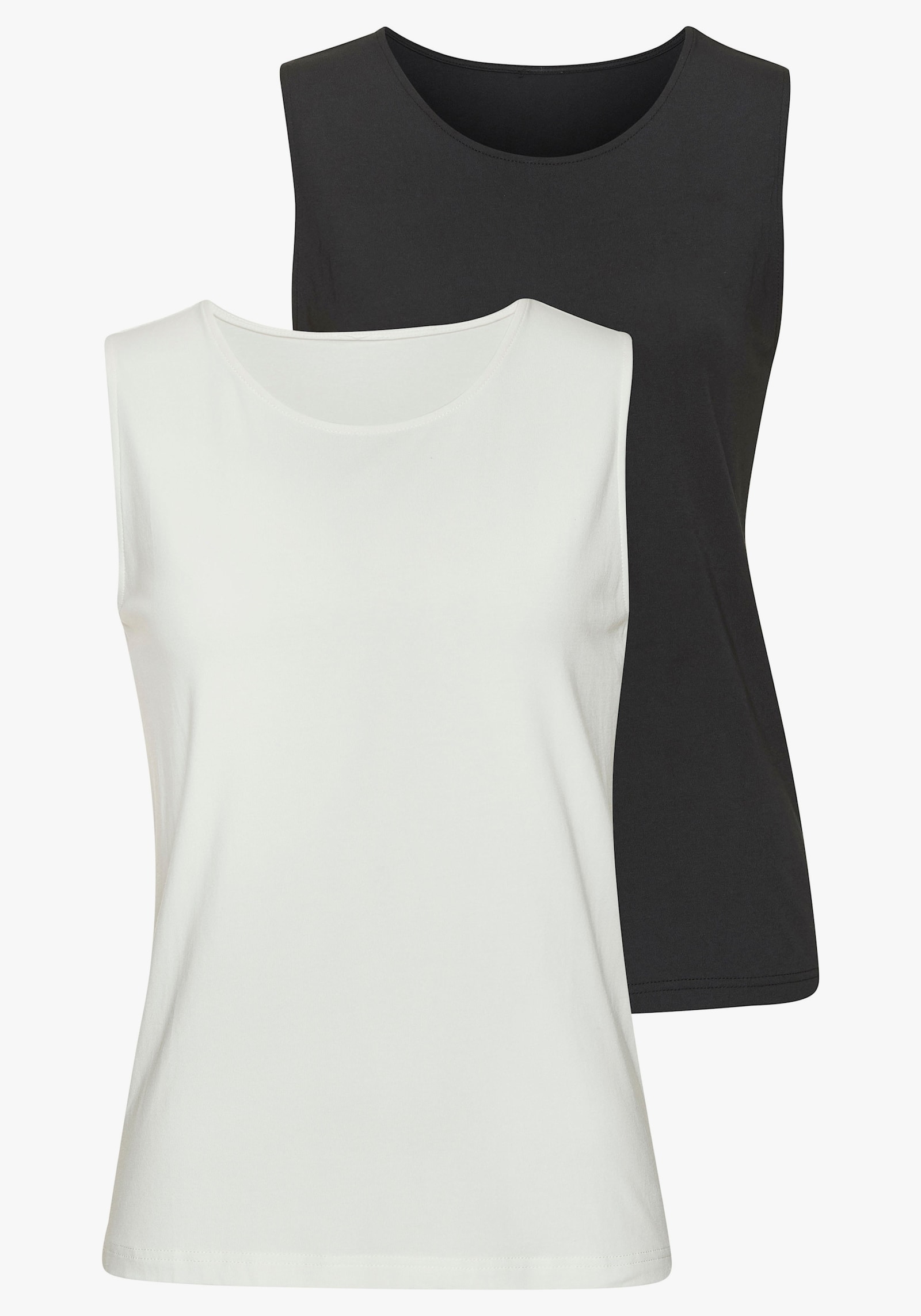 LASCANA Tanktop - creme, schwarz