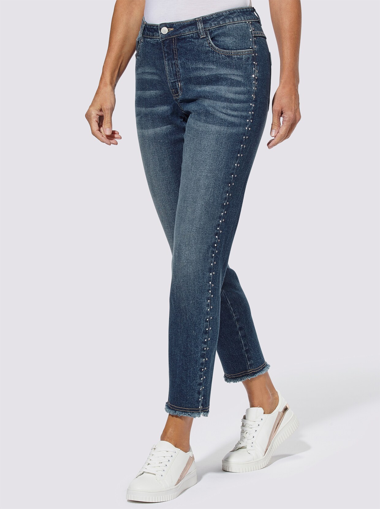 7/8-Jeans - blue-stone-washed