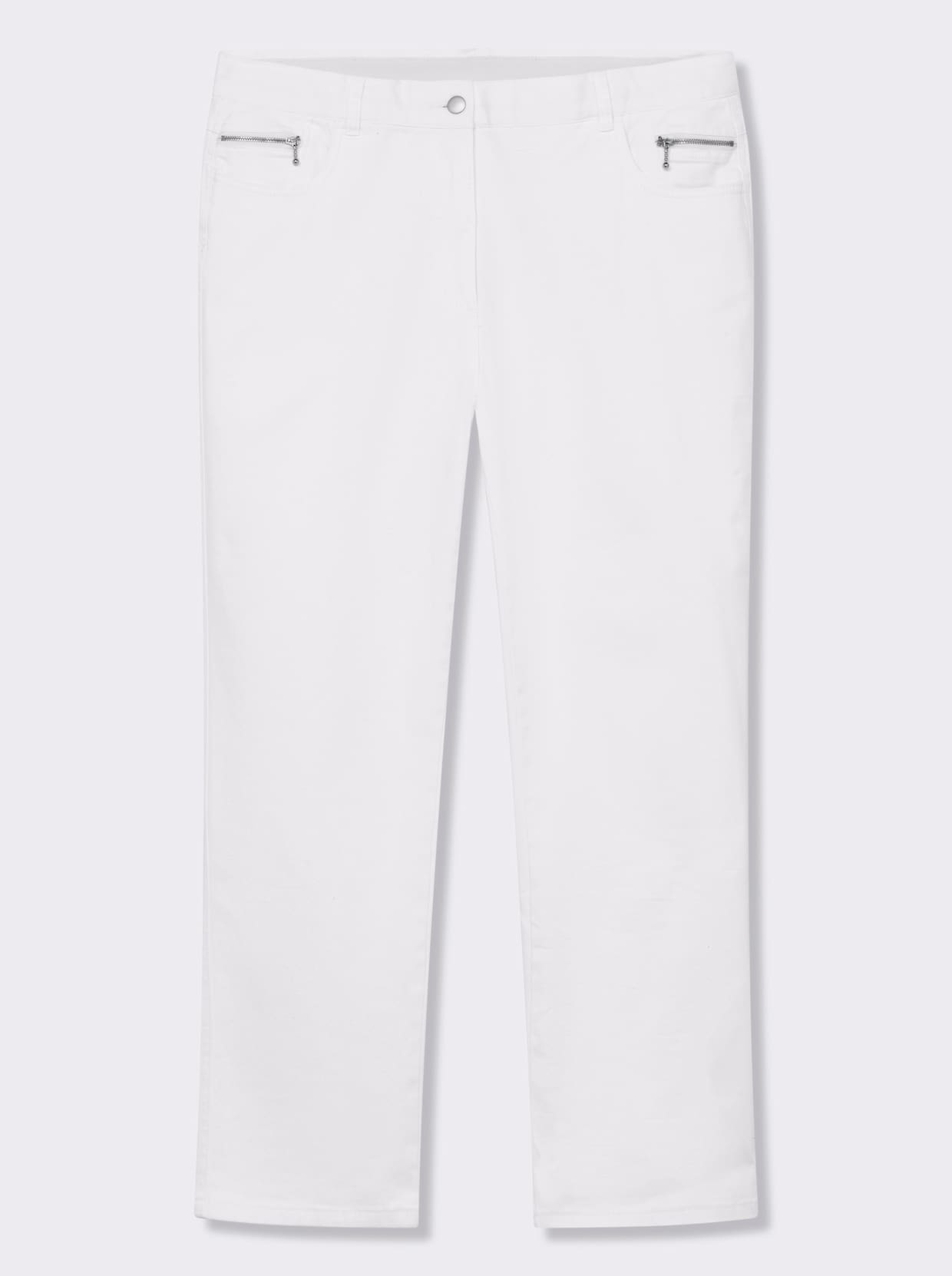 5-Pocket-Jeans gerade geschnitten - wollweiß