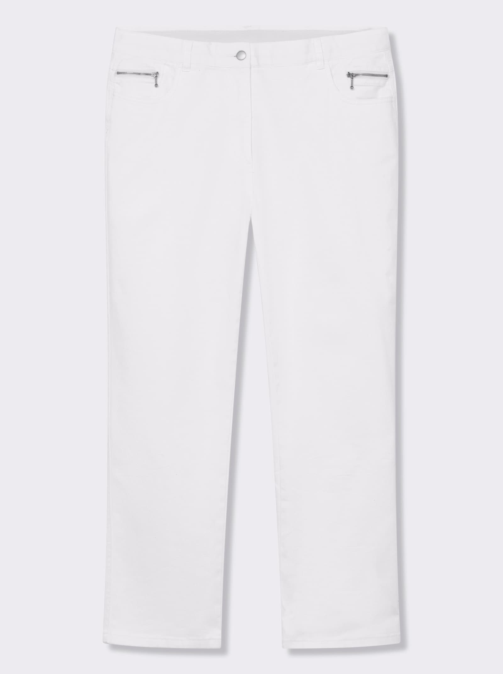 5-Pocket-Jeans gerade geschnitten - wollweiß