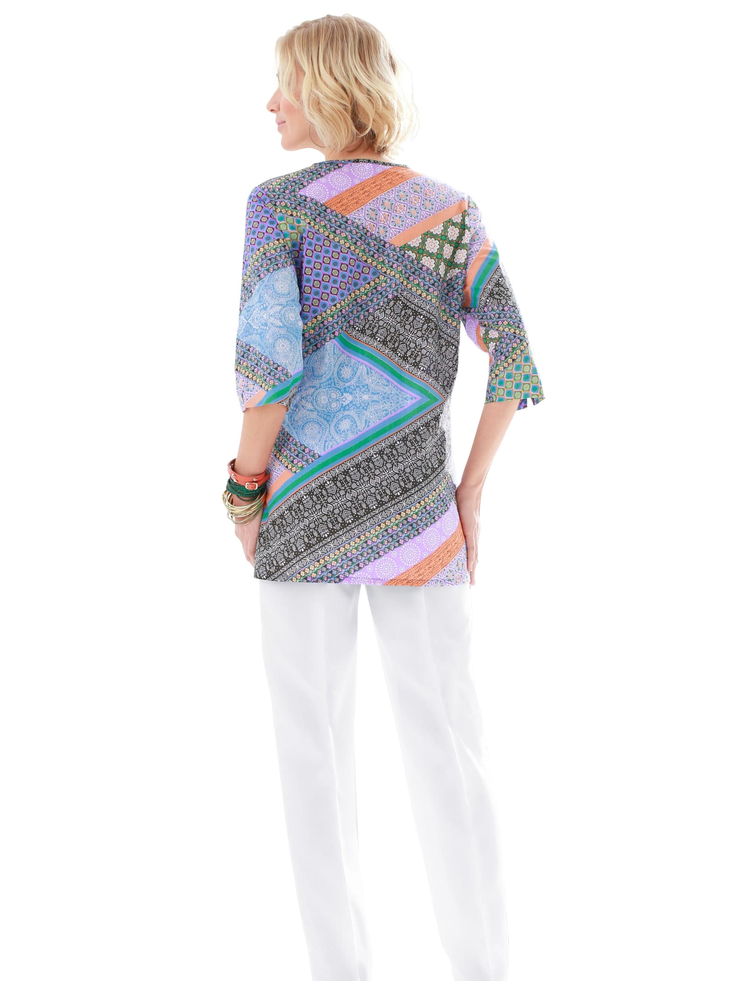 Schlupf-Bluse - bunt-bedruckt
