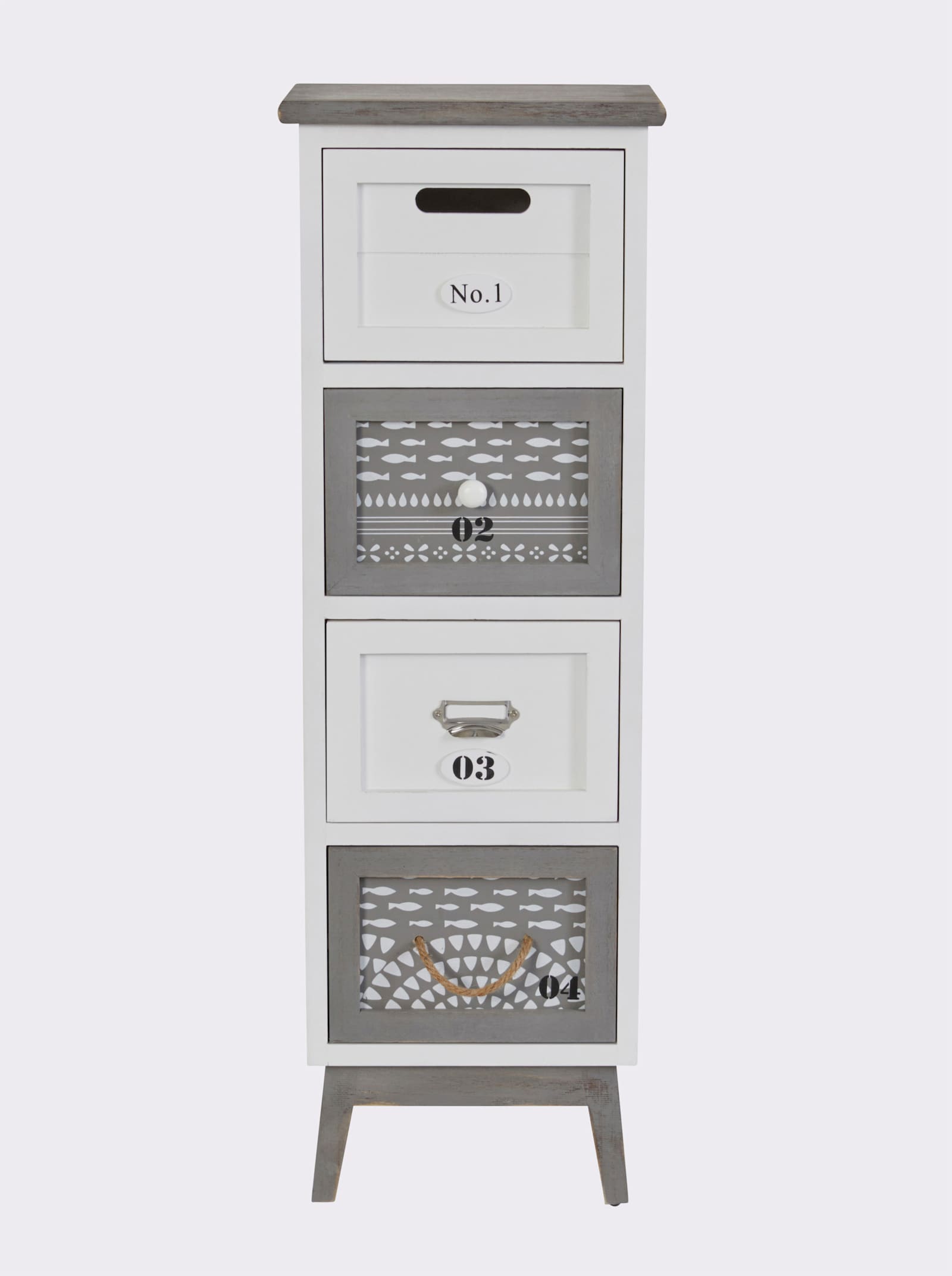 heine home Kommode - weiß-grau