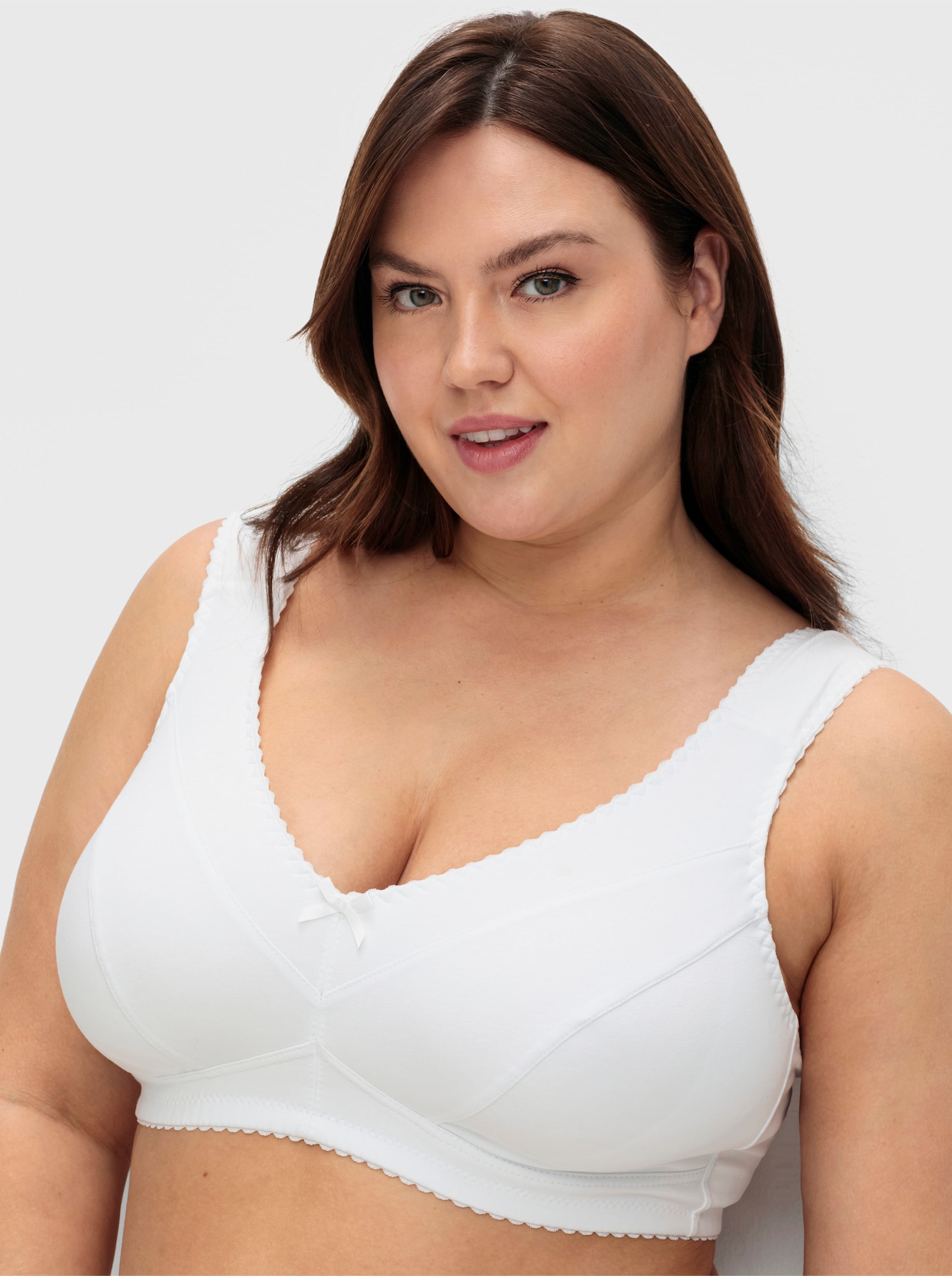 sheego Steunbeha zonder beugel, met brede bandjes - wit