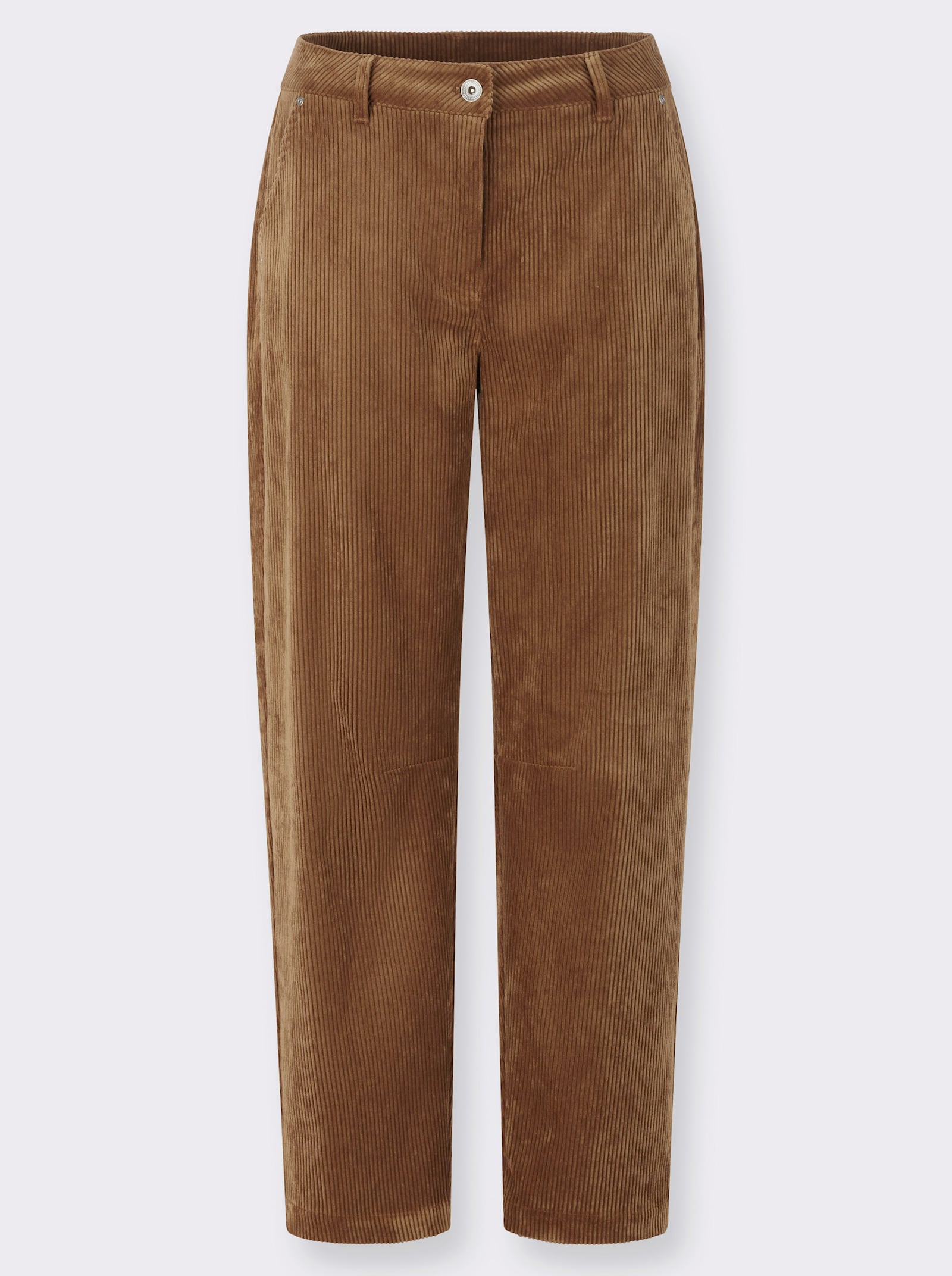Cordhose mit fließendem Fall - braun