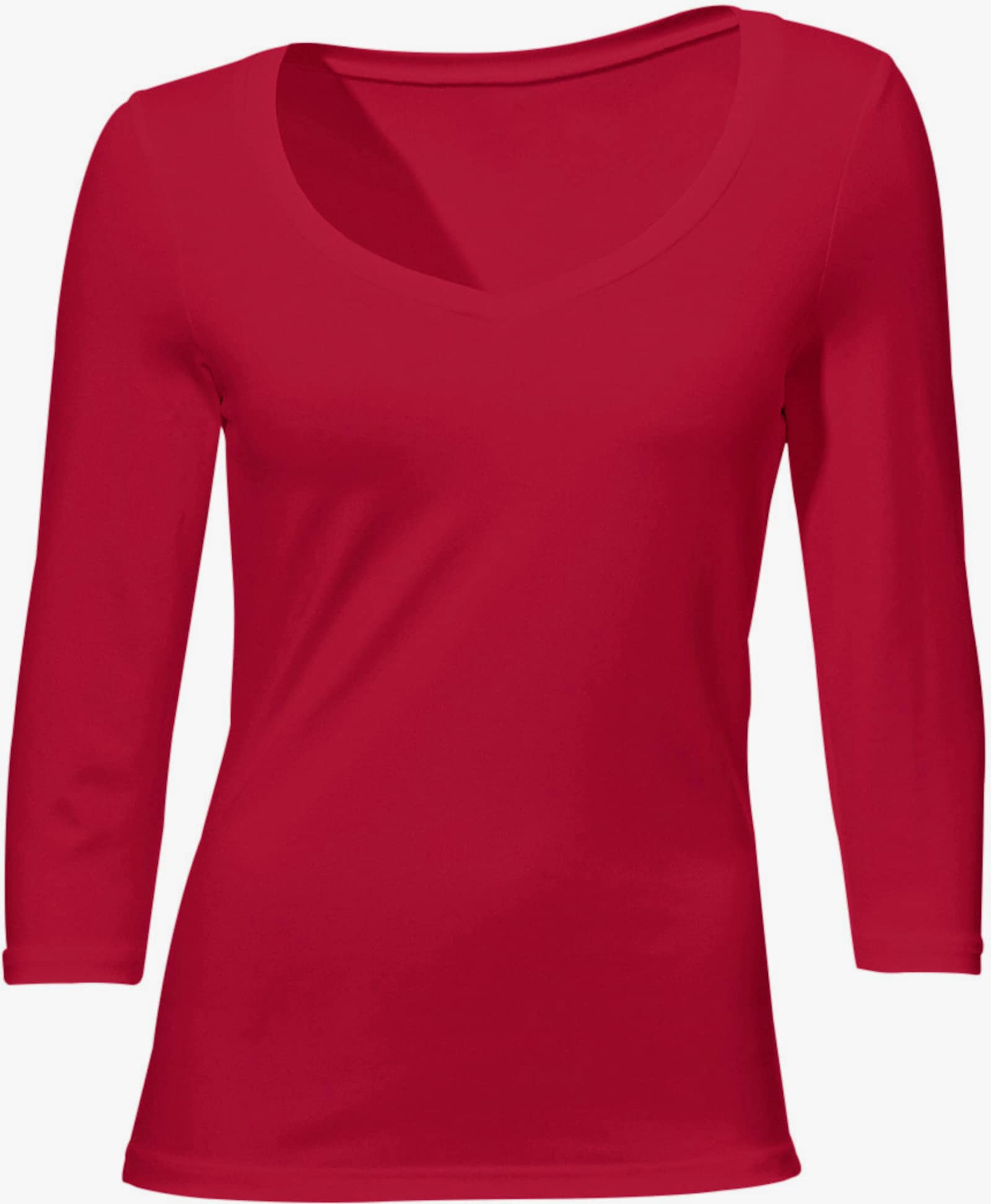 heine 3/4-Arm-Shirt mit Herz-Ausschnitt - rot