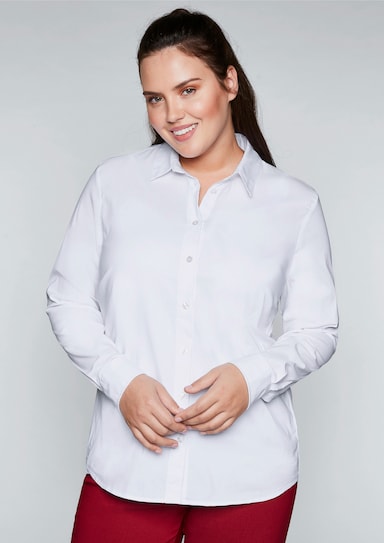 sheego Stretchbluse - weiss