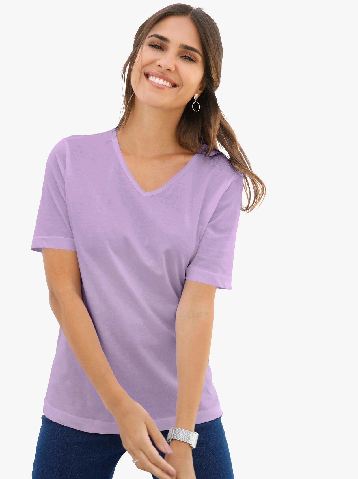 Shirt met korte mouwen - lila