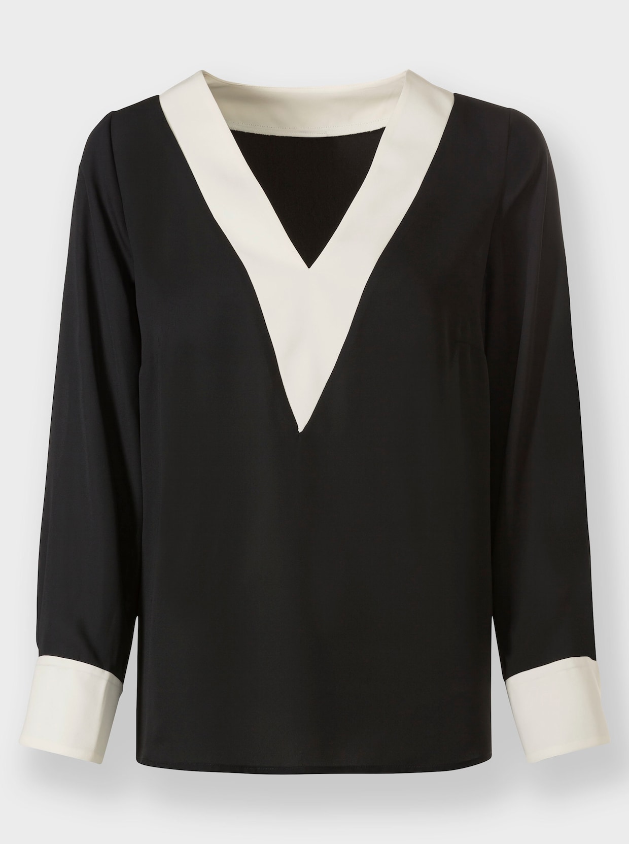 heine Langarm-Bluse - schwarz