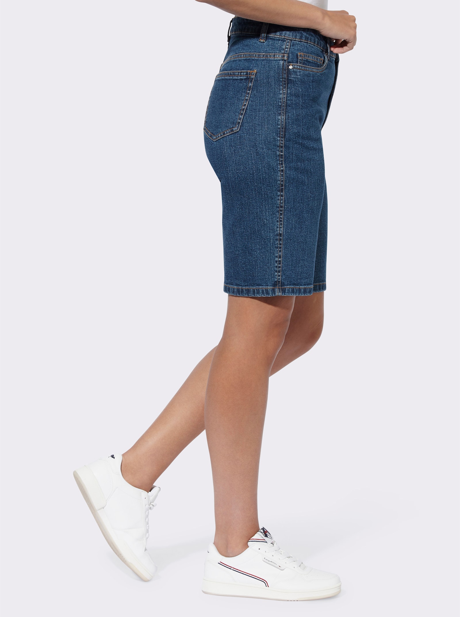 heine Jeansshort in 5-Pocket-Form - blue-stone-washed
