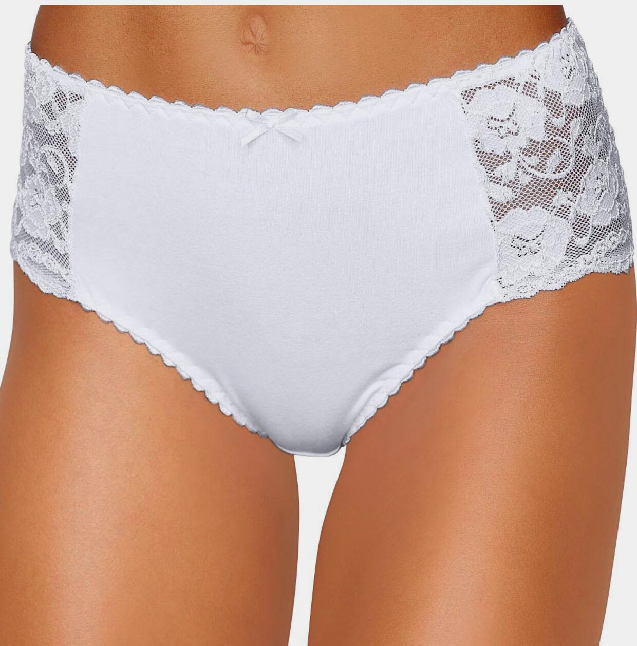 petite fleur Hüftslip - rot, schwarz, weiß