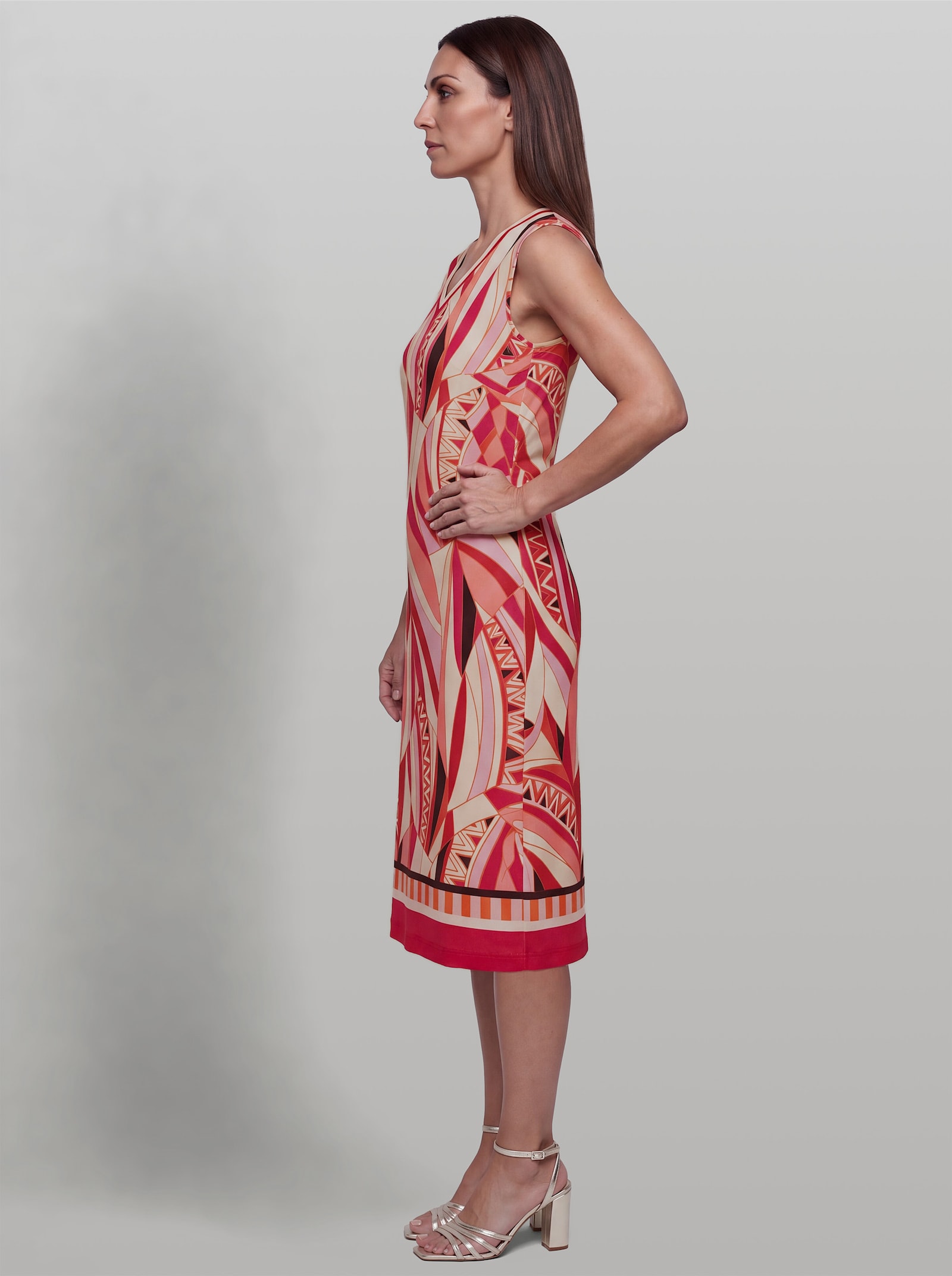 heine Jerseykleid mit grafischem Print - sand-hummer-bedruckt