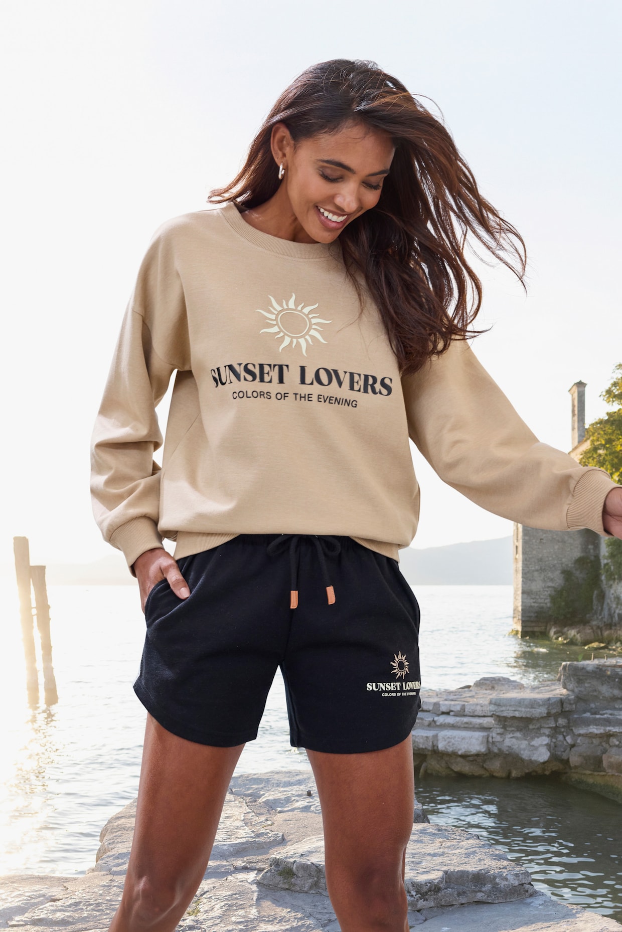 H.I.S Sweatshorts - schwarz