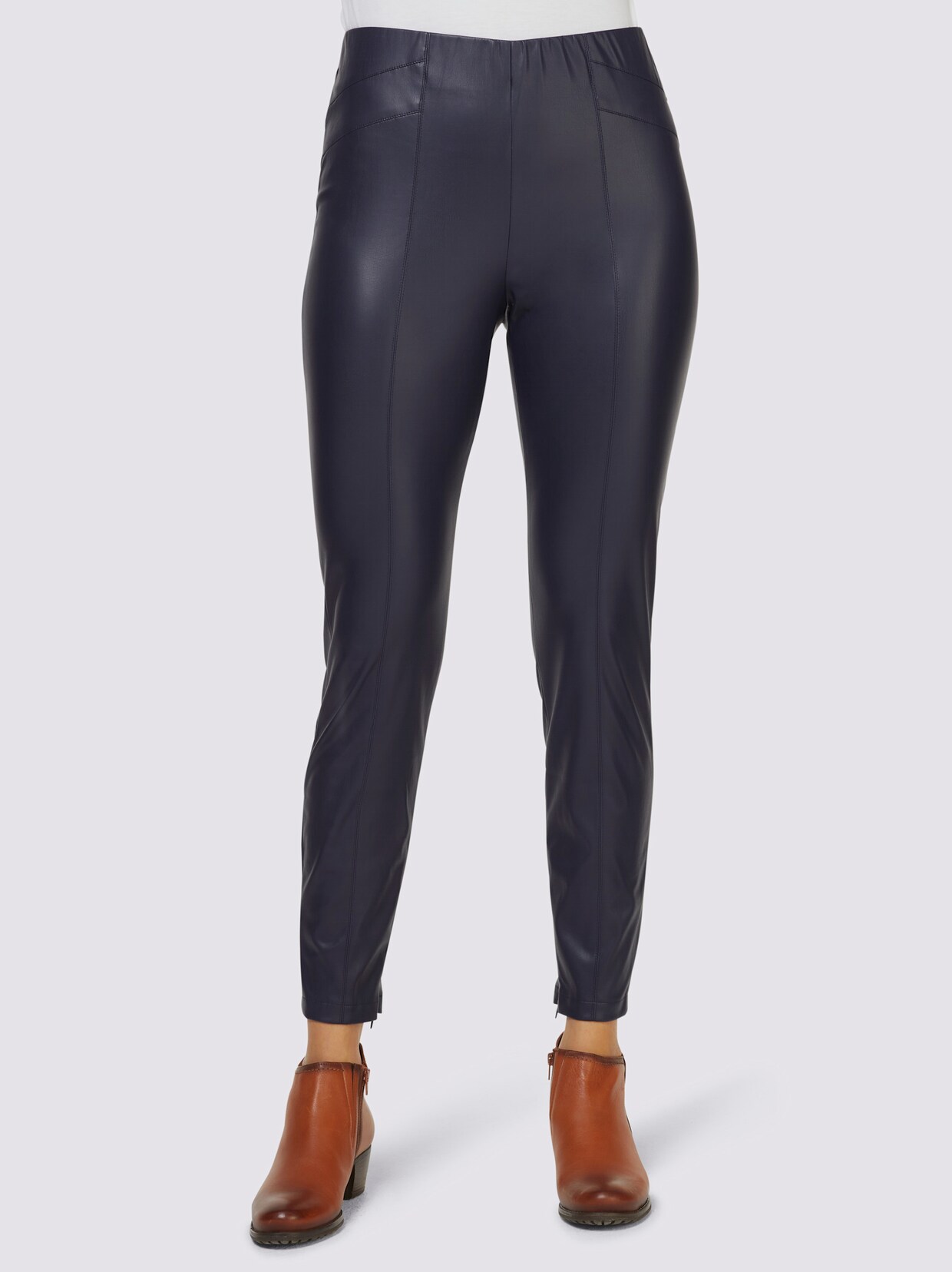 heine Lederimitat-Hose - nachtblau