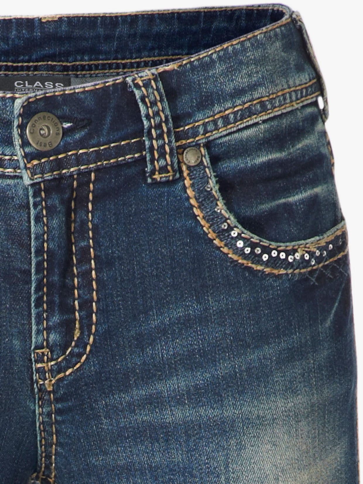 heine 'Buik weg'-jeans - blue stone