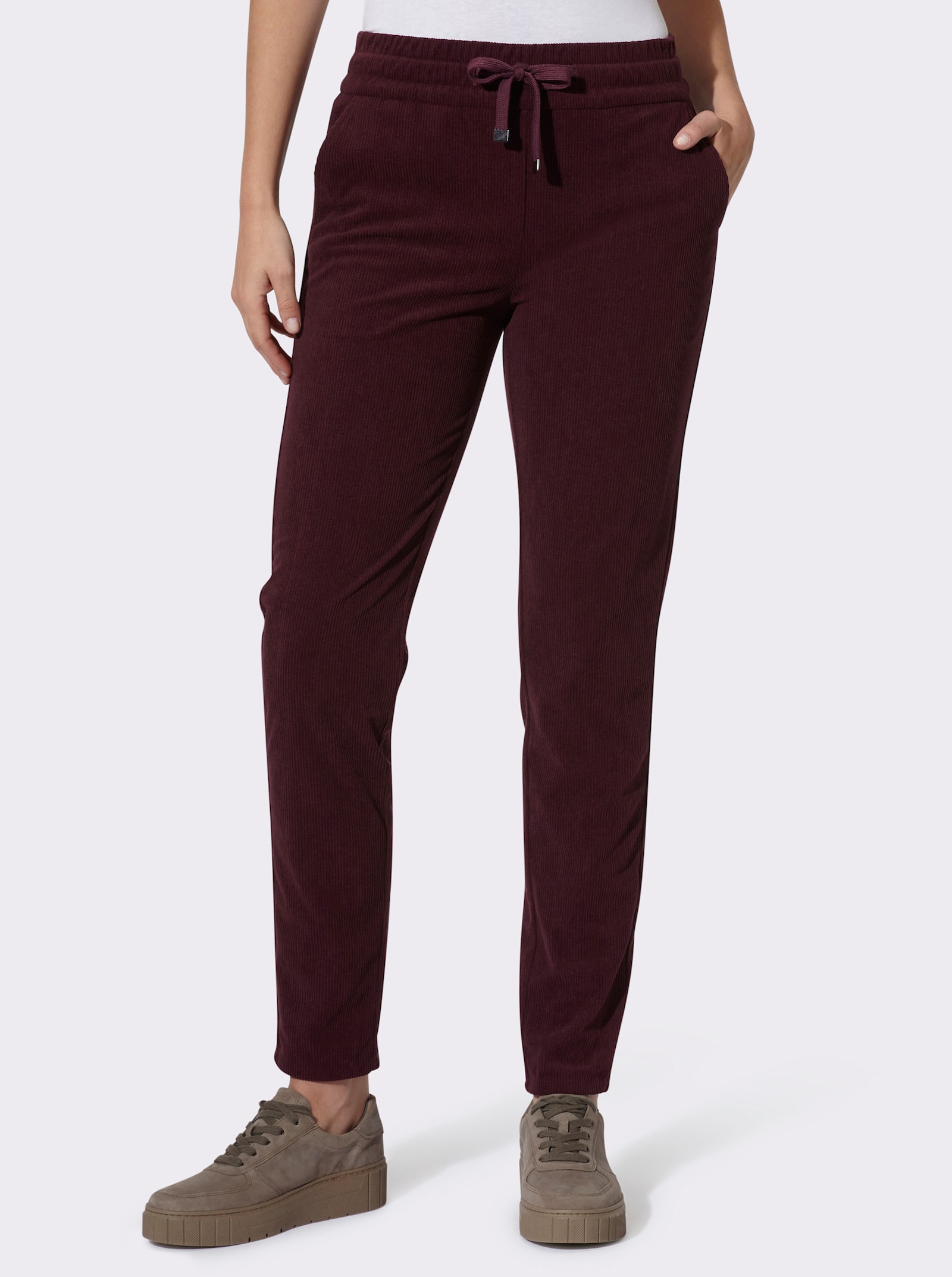 heine Cordhose mit Dehnbund - burgund