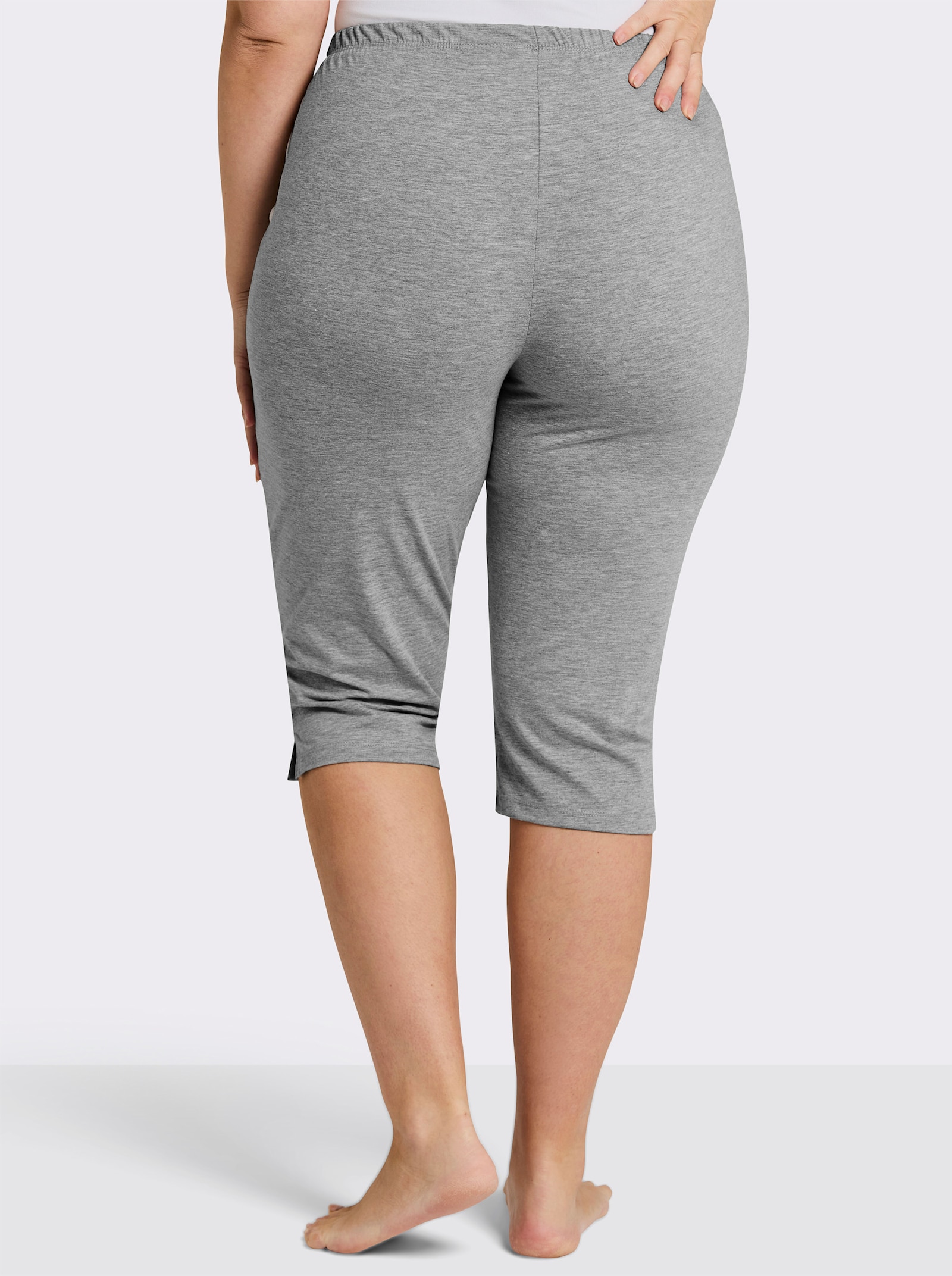 feel good Capri-Hosen - schwarz + grau-meliert