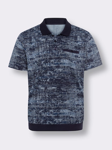 Poloshirt - marine-gemustert