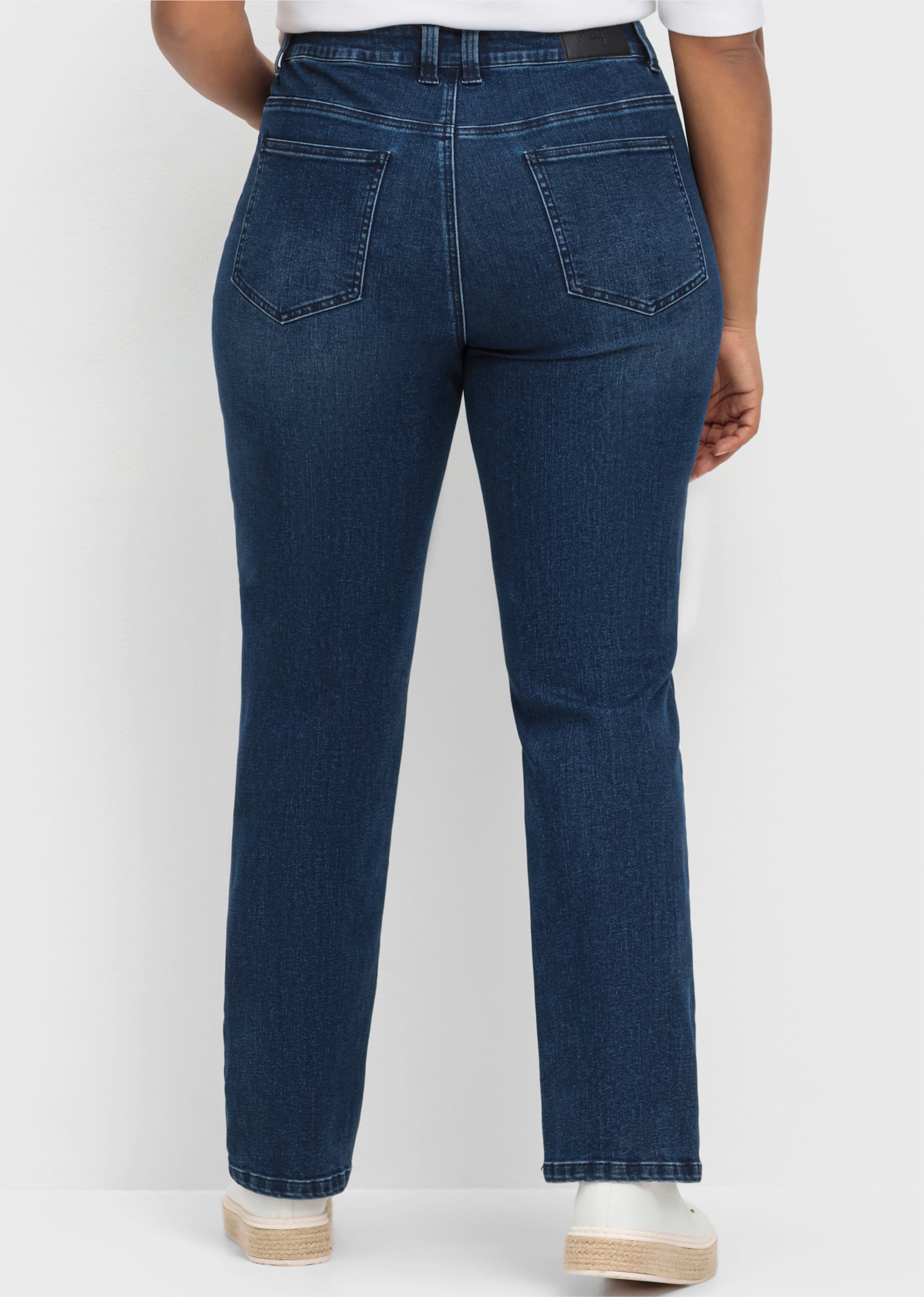 sheego Rechte jeans met TruTemp365®-vezels - dark blue denim