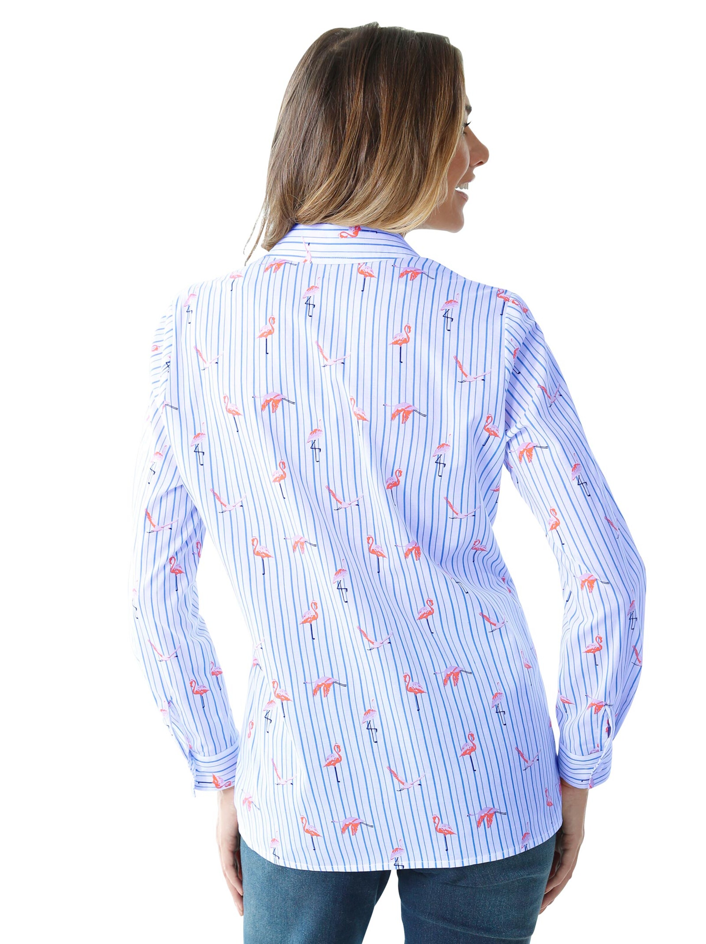 Gestreifte Bluse - blau-gestreift