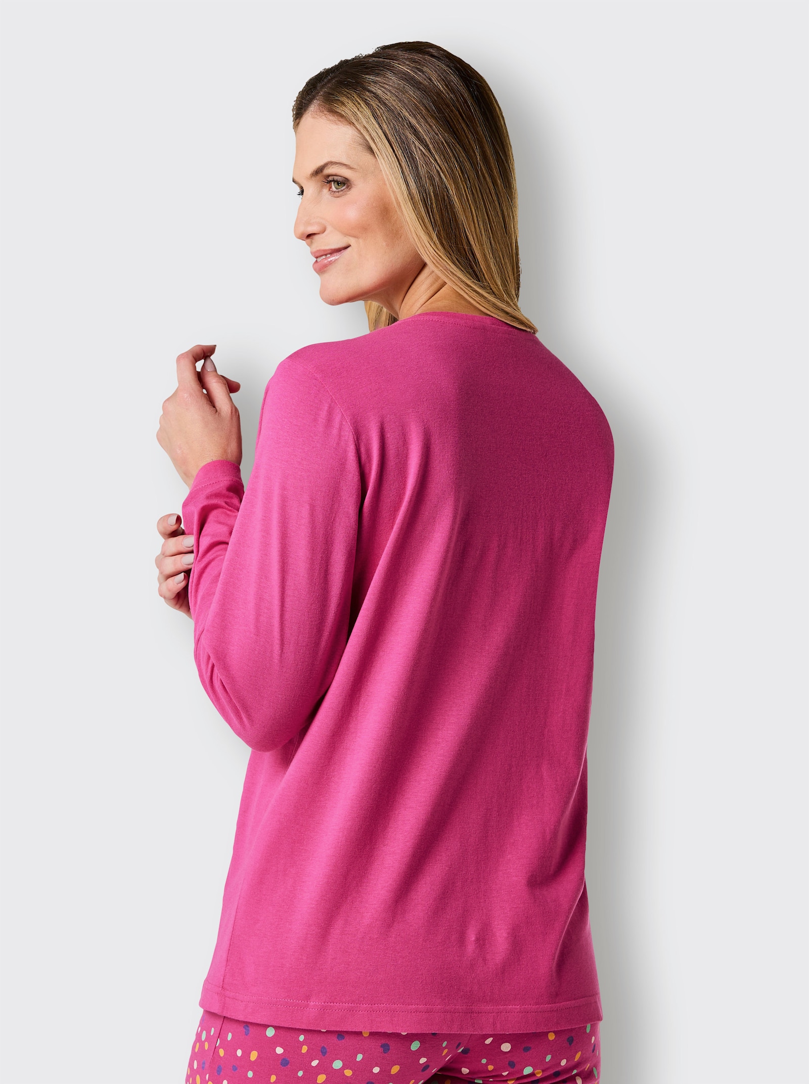 wäschepur Schlafanzug-Shirt - fuchsia