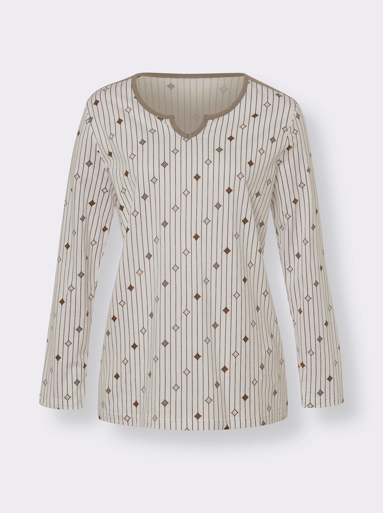 Pyžamo s grafickým vzorem - ecru-šedá