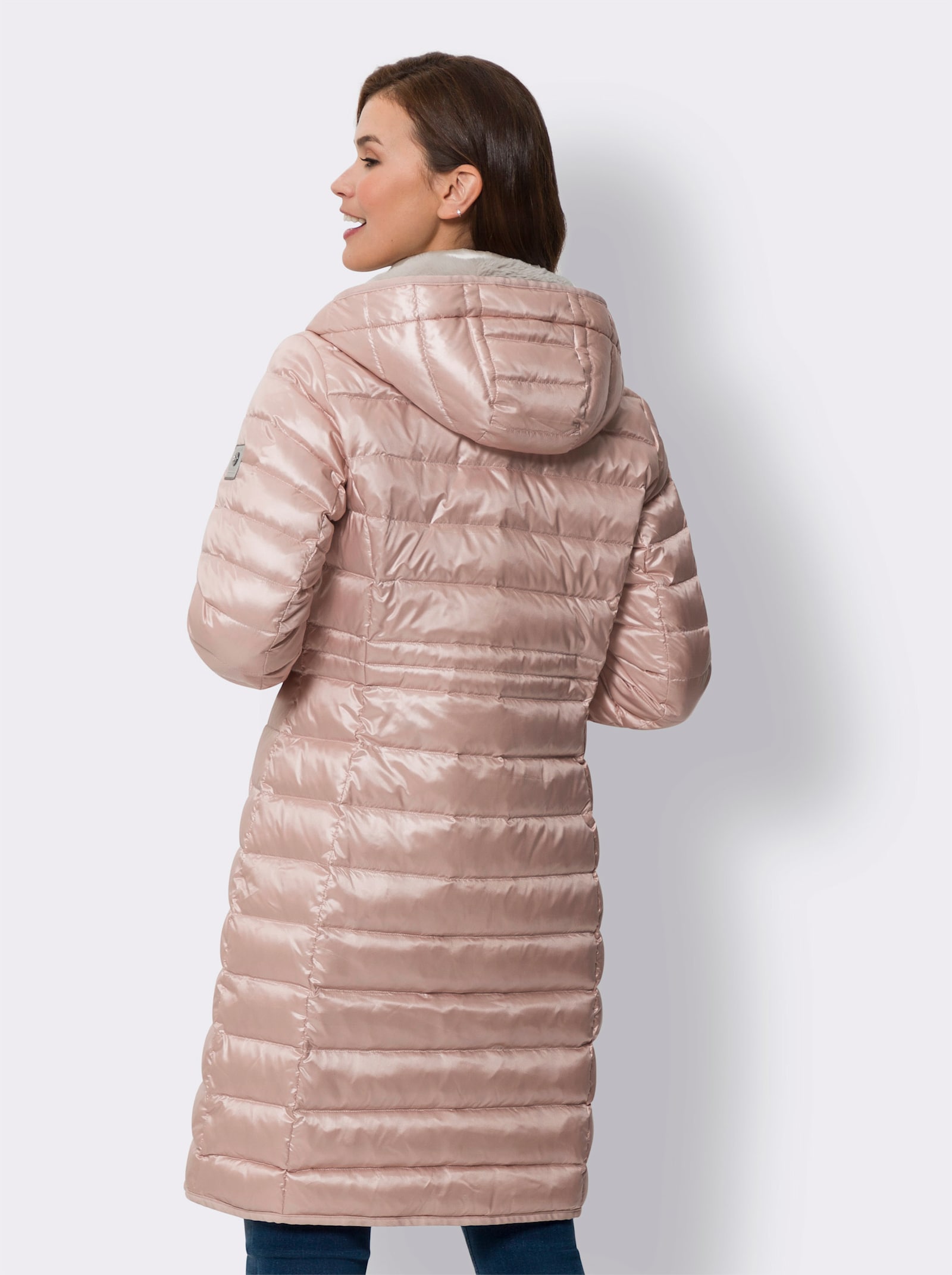 heine Steppmantel mit Daunen-Feder-Füllung - puder