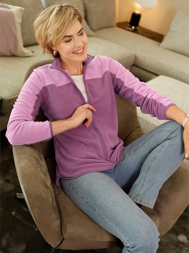 Fleecejacke mit Antipilling-Ausrüstung - violett