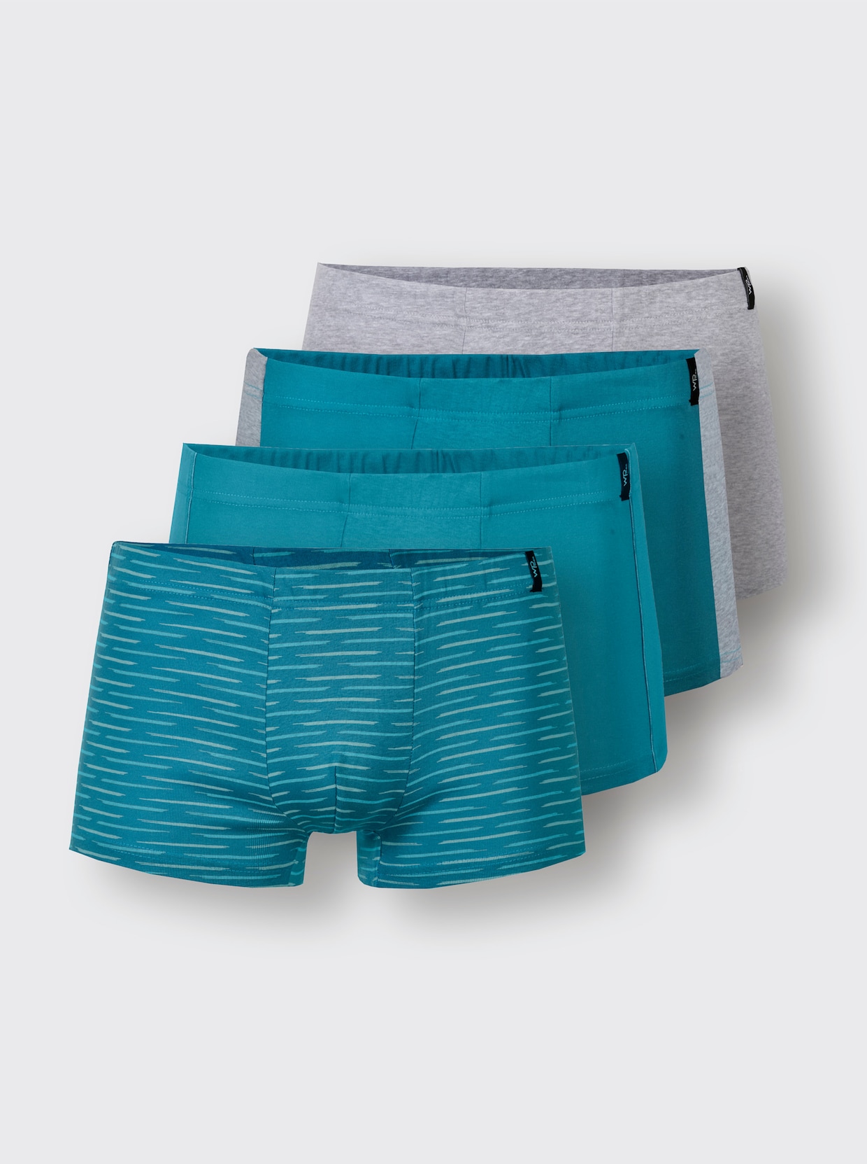 wäschepur men Broek - grijs gemêleerd/aquapetrol