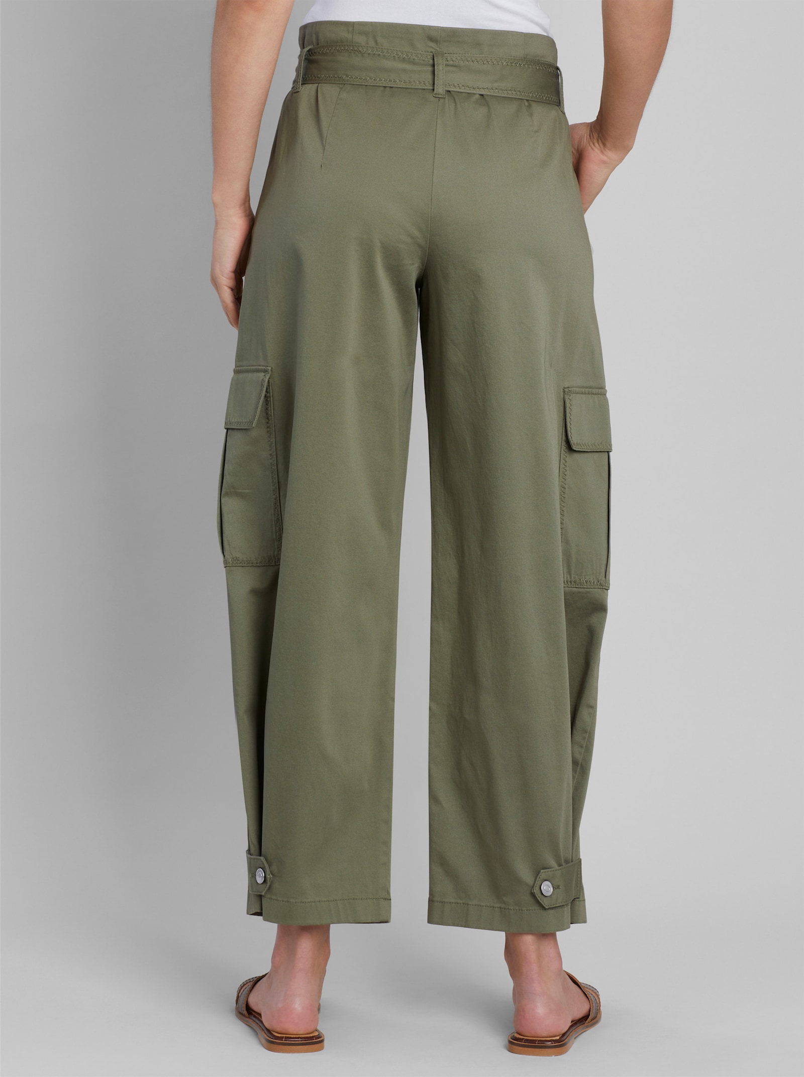 heine Cargohose in Paperbag-Optik - khaki