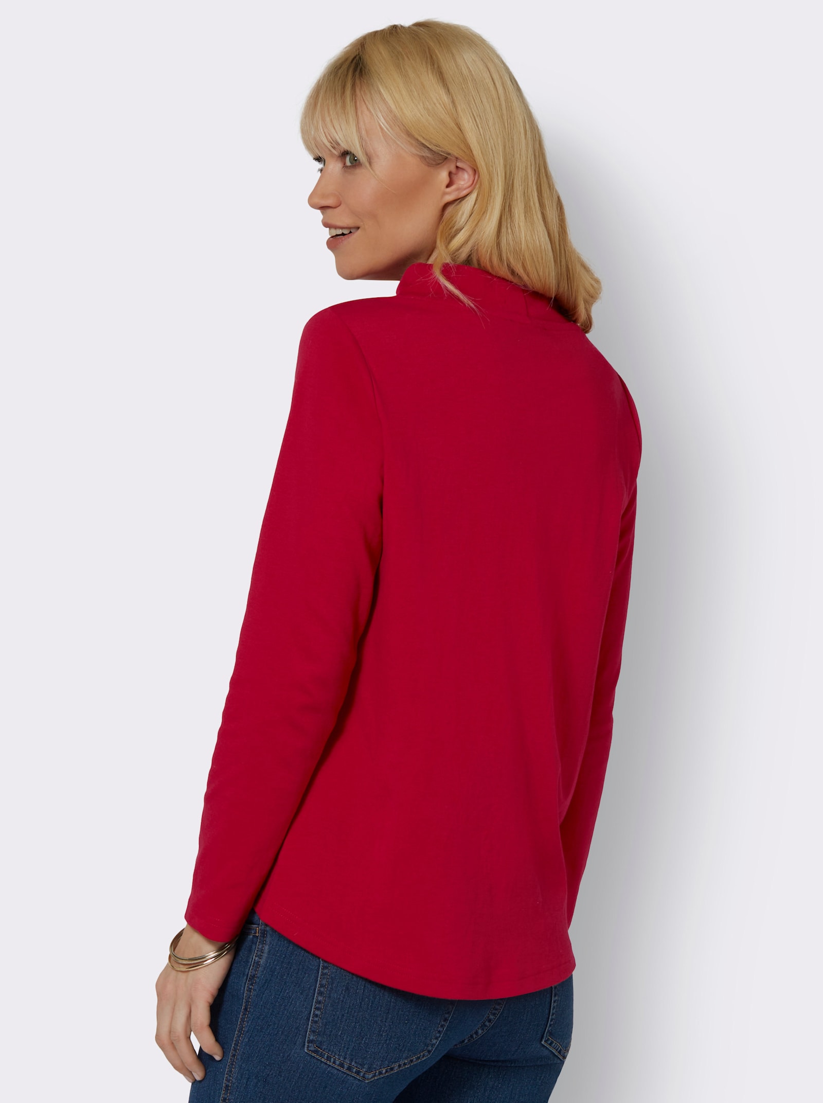 Sweatshirt mit grafischem Druck - rot