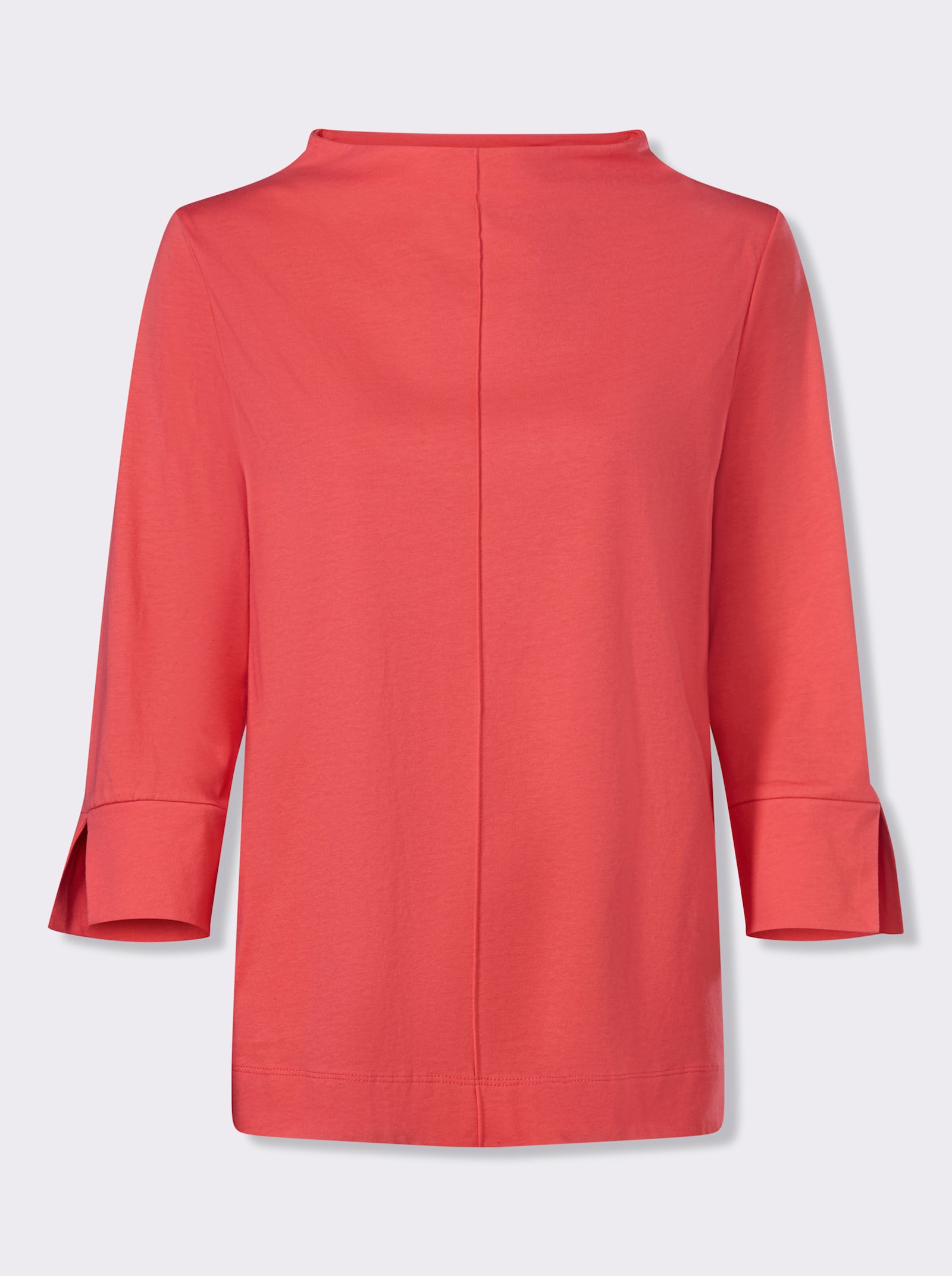 Tričko, 3/4 rukávy, zámiky vpredu - Koralová