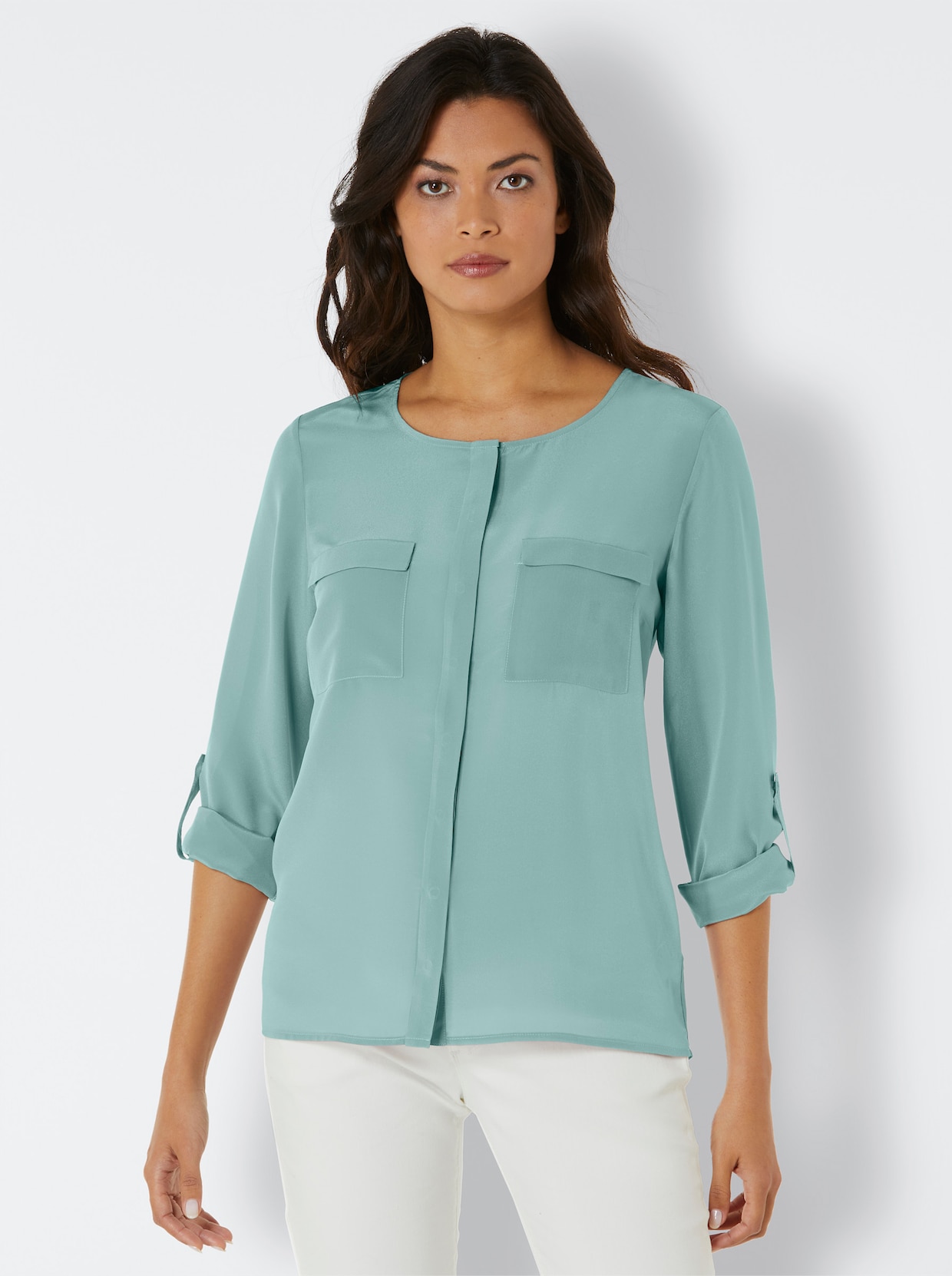 heine Zijden blouse - mint
