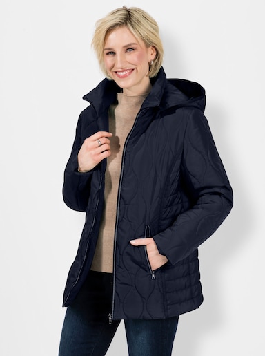 Steppjacke mit kontrastreichen Akzenten - marine