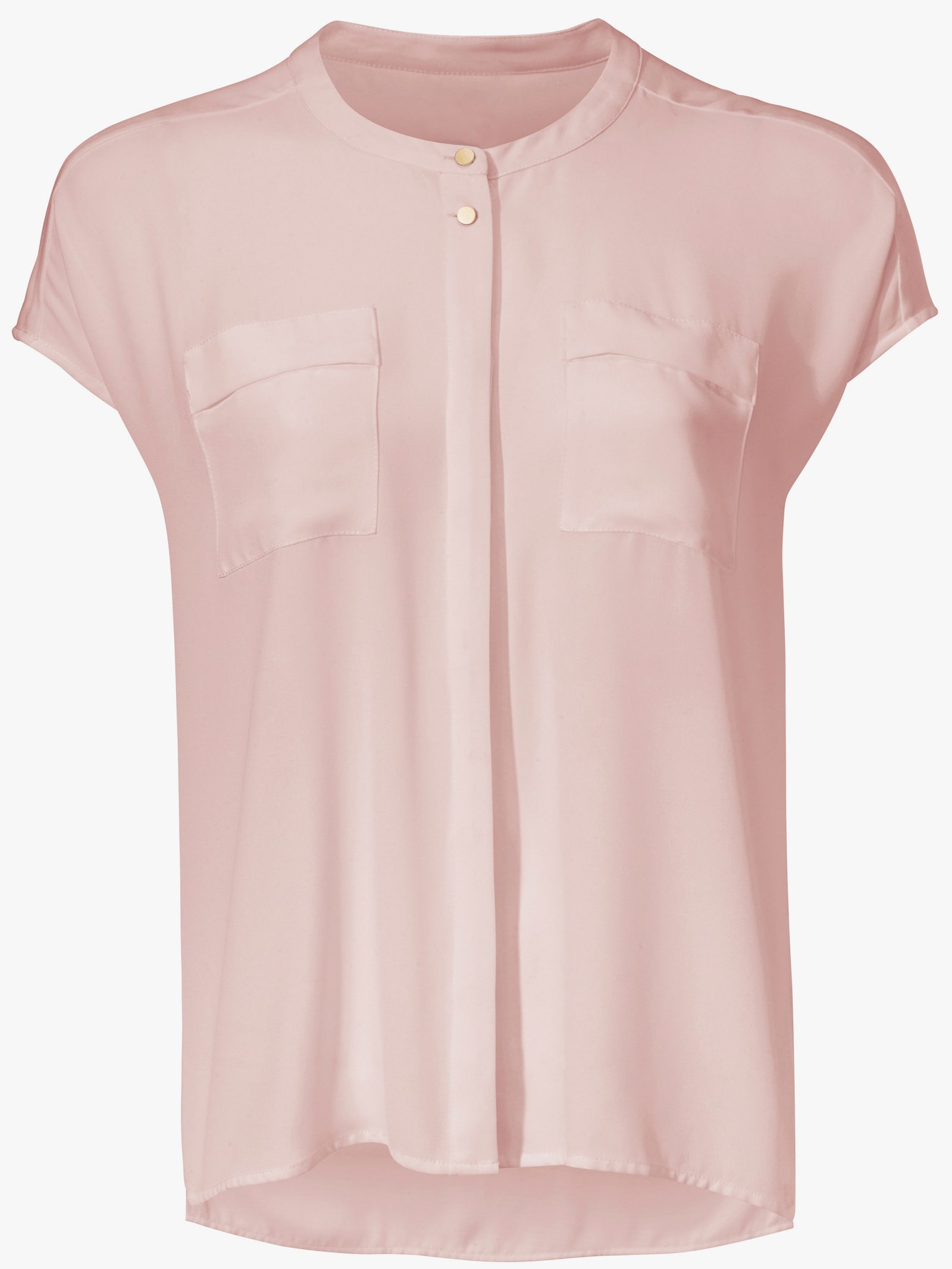 heine Kurzarm-Bluse in Oversize-Passform - rosé