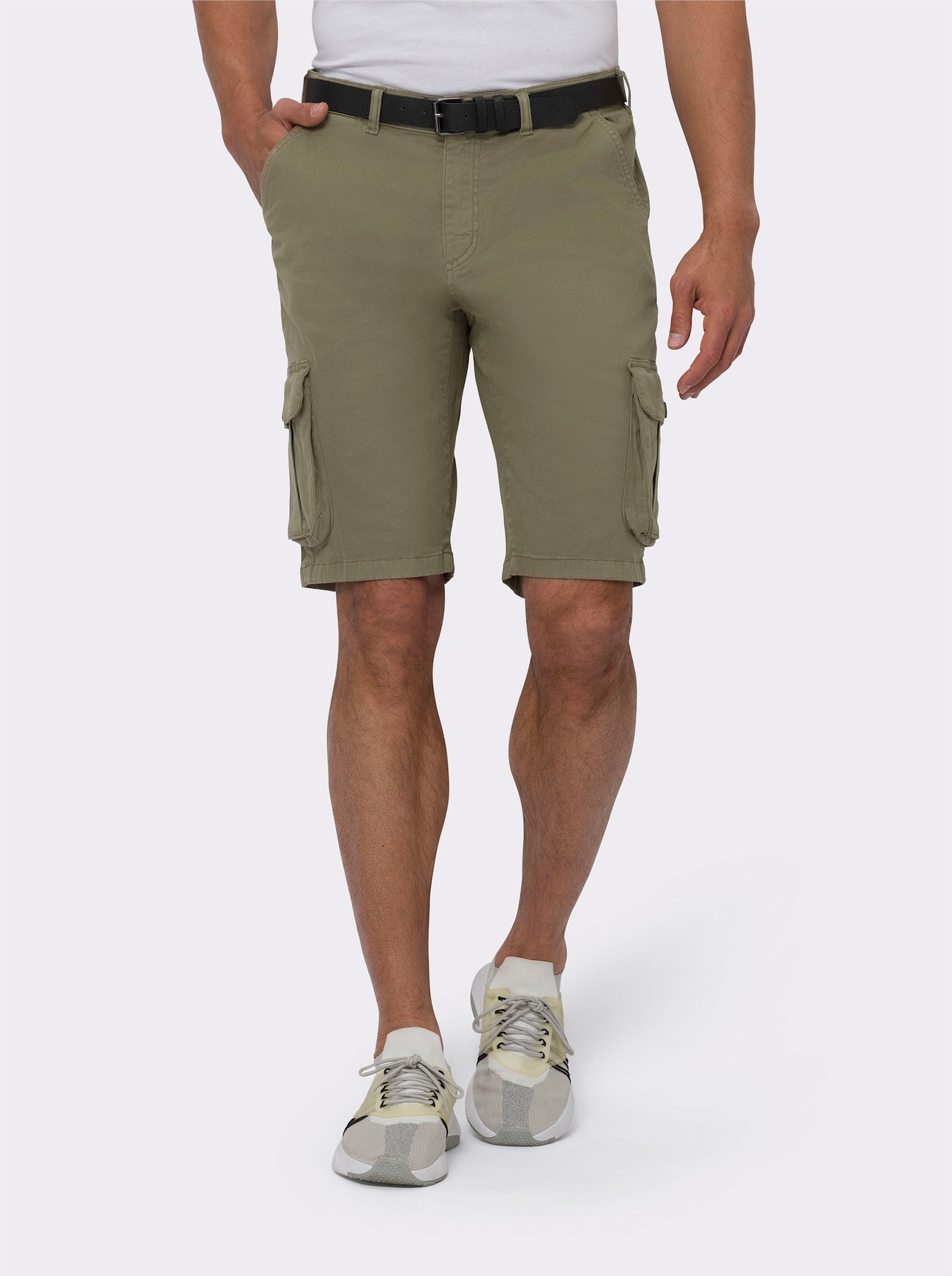 Bermudas inklusive Gürtel - oliv