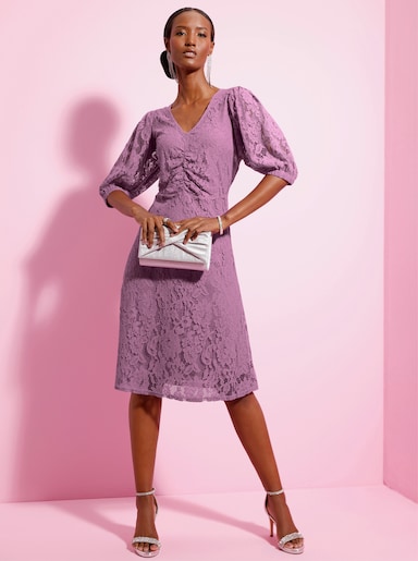 Spitzenkleid mit Reißverschluss im Rücken - orchidee