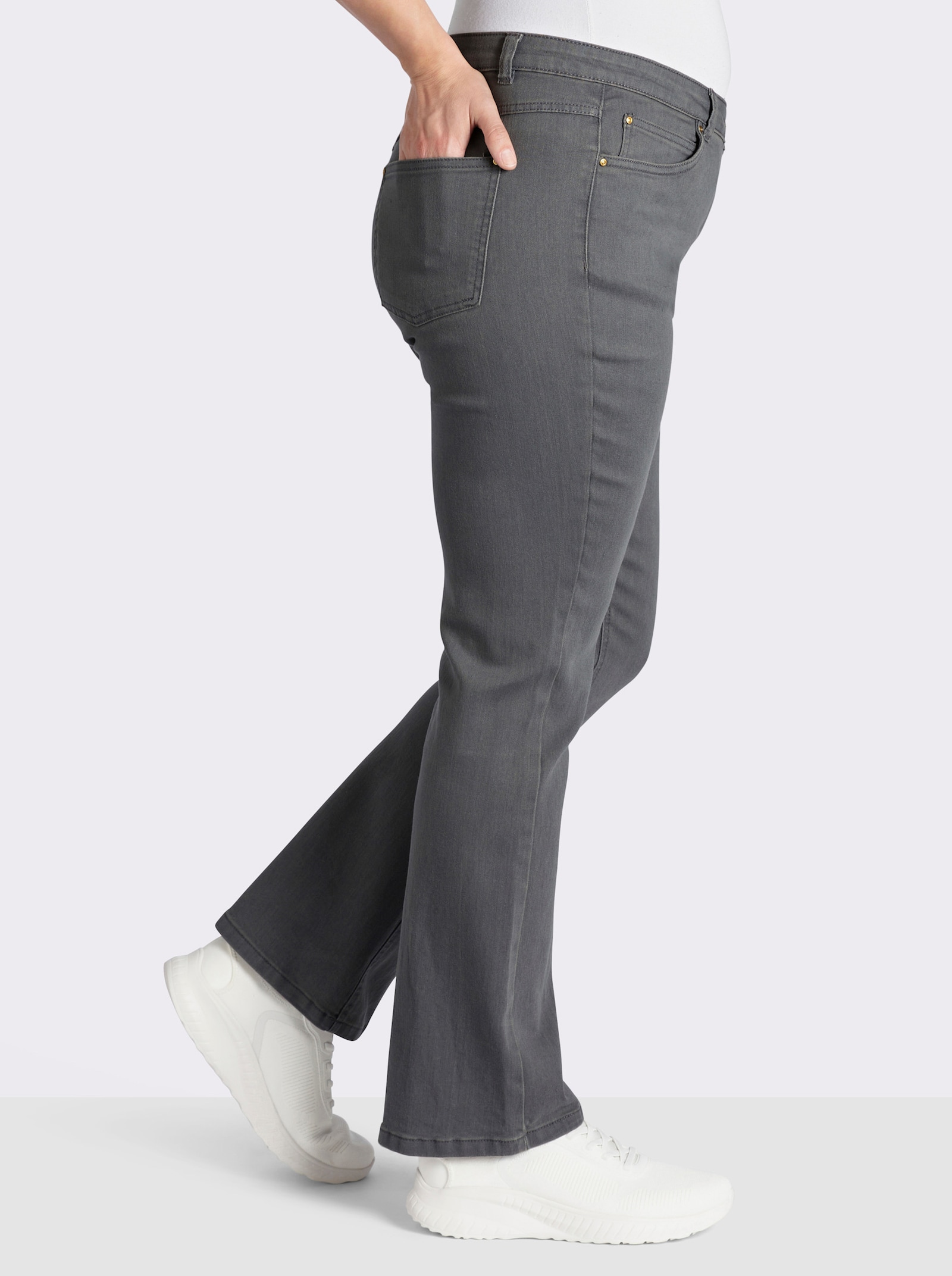  Bootcut-Jeans im 5-Pocket-Stil - stone-grey-denim