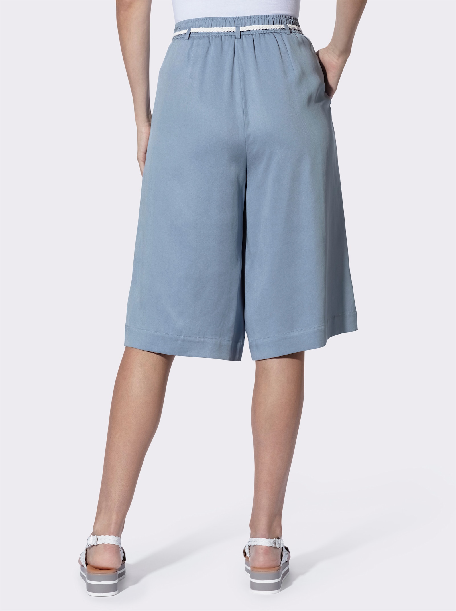 heine Bermudas inklusive Flechtgürtel - bleu