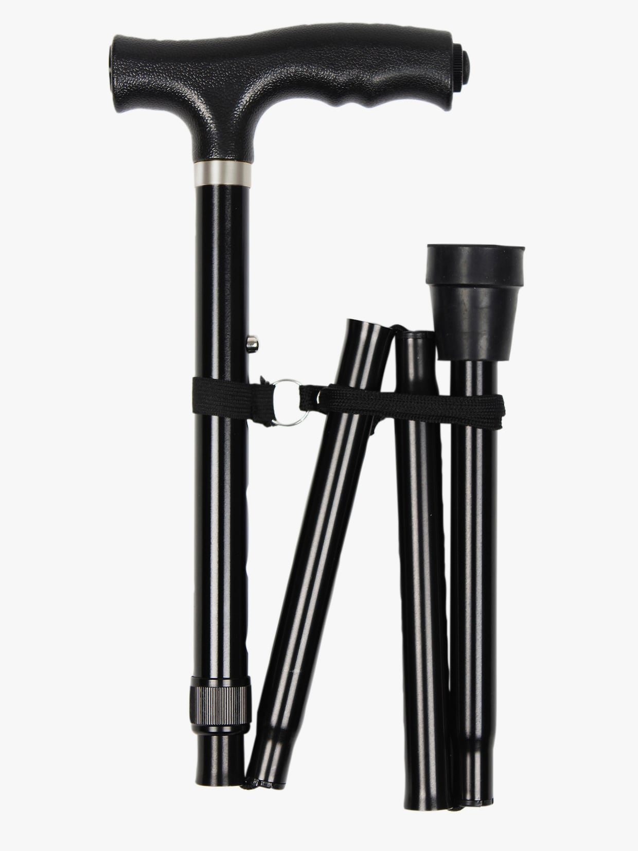 Gehstock mit LED-Licht - schwarz