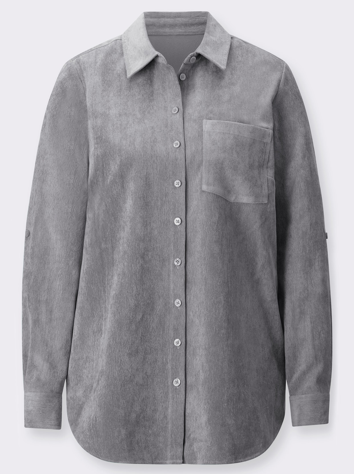 Longline blouse - steengrijs