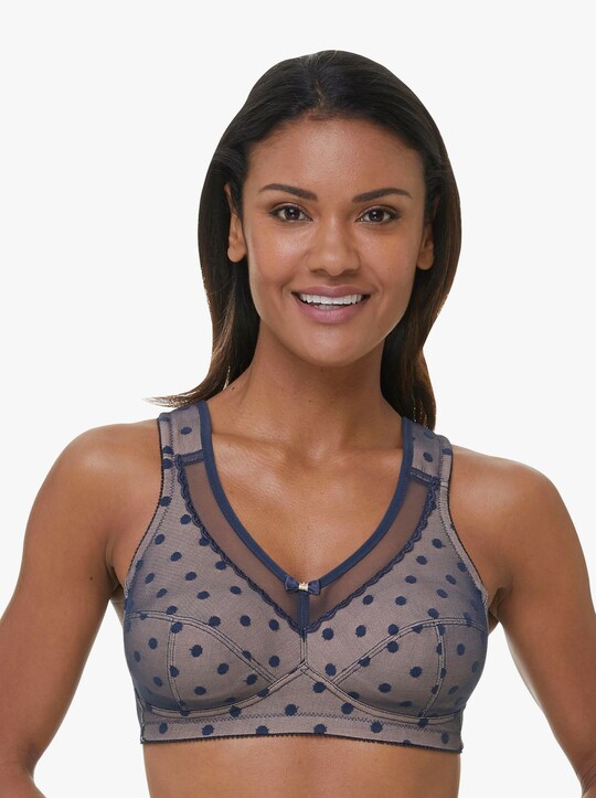 Susa Entlastungs-BH ohne Bügel - marine-getupft