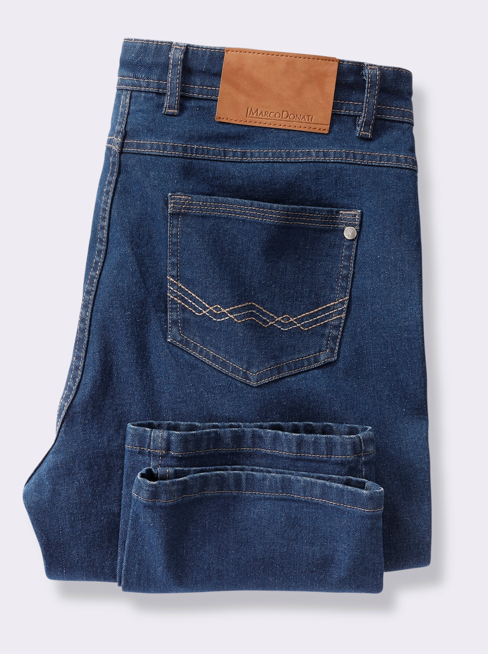 Marco Donati 5-Pocket-Jeans in Baumwoll-Stretch-Qualität - blue-stone-washed