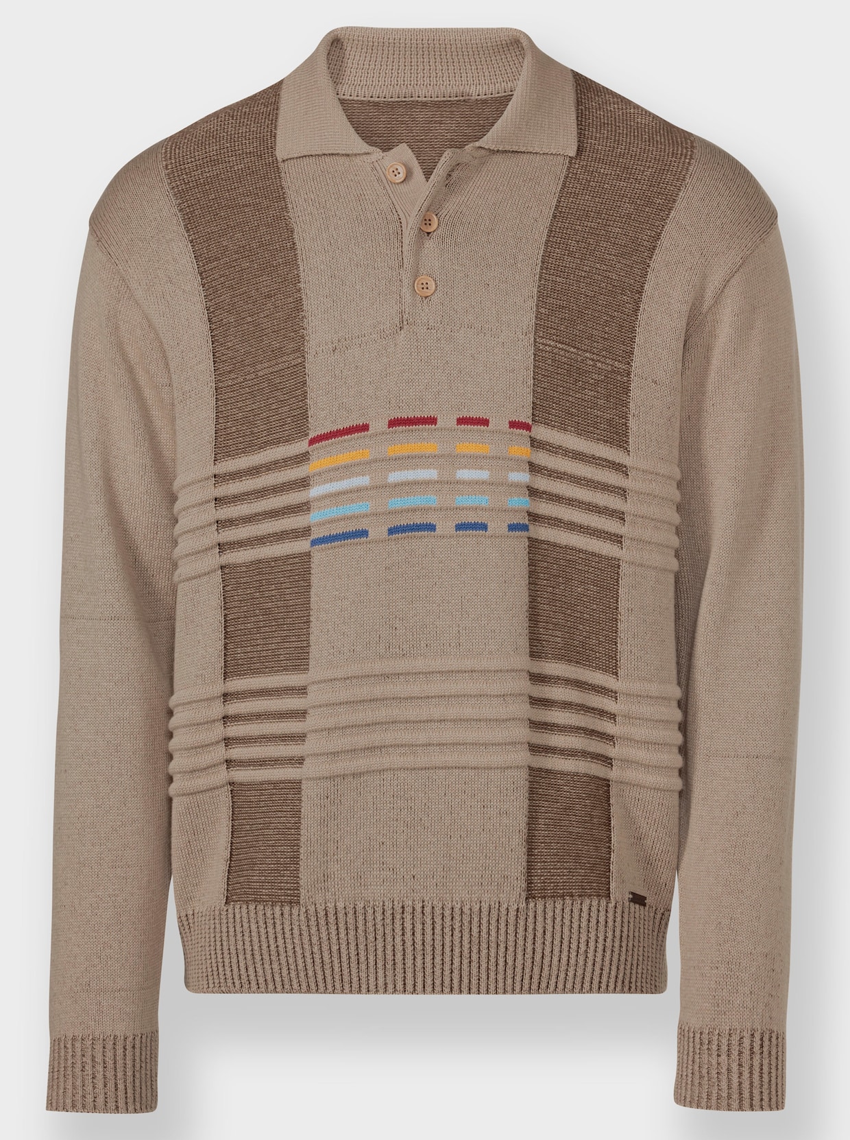 Marco Donati Polopullover - beige-meliert