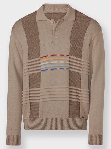 Marco Donati Polopullover - beige gemêleerd